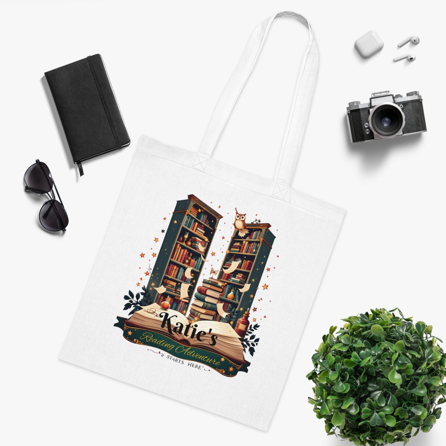 Personalised Book Lover Reusable Cotton Tote Bag, Bookish Tote, Librarian Tote Bag, Bibliophile Gift, Custom Book Bag,