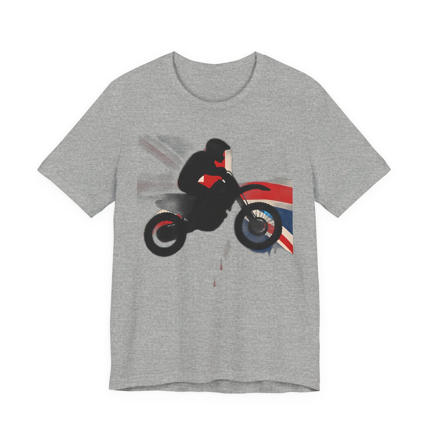 Union Jack T-shirt Motorcross, Whether you’re sporting it as a motocross shirt or a casual day out, this UK flag T-shirt is your ticket to riding in true British spirit.