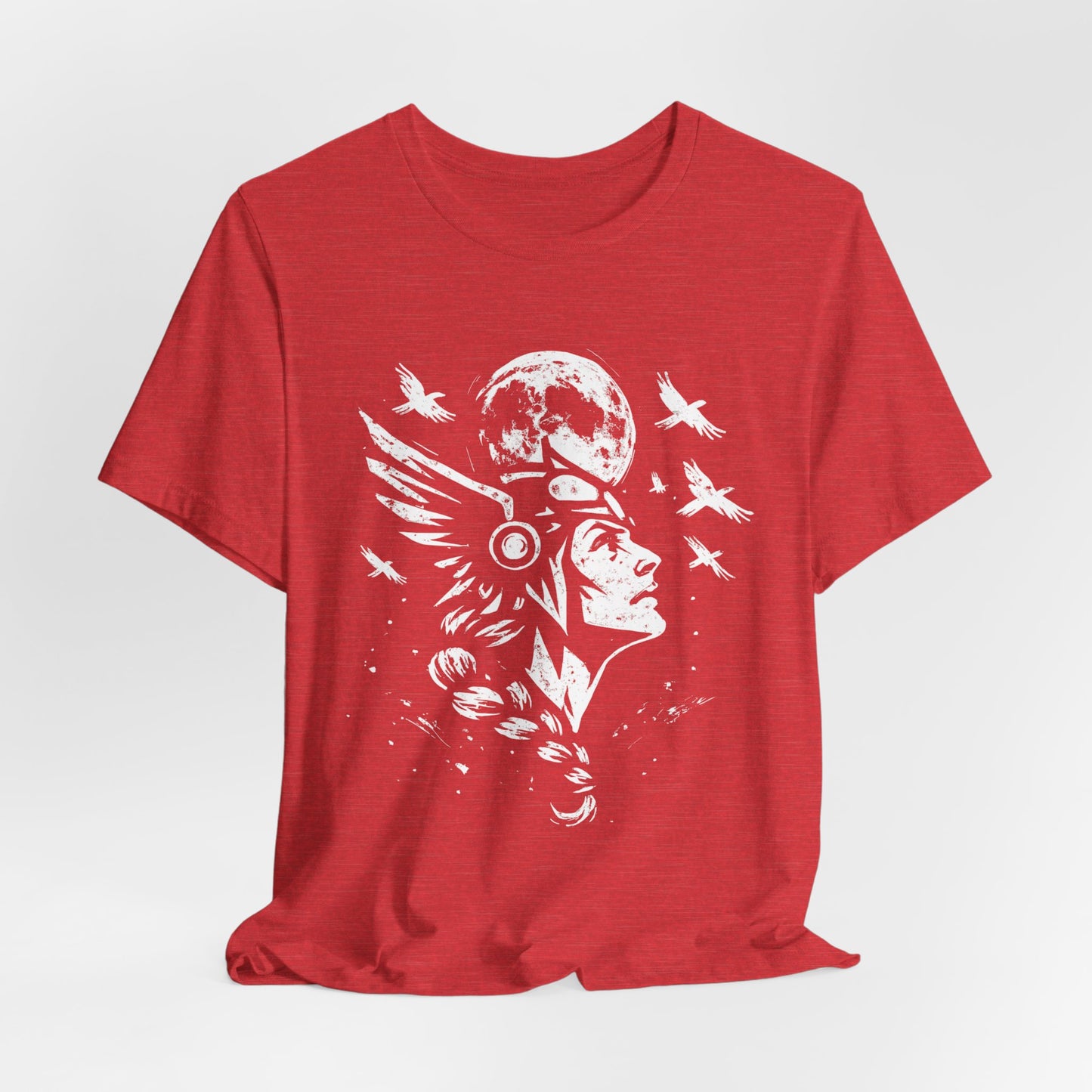Valkyrie Norse Pagan T-Shirt, is a tribute to the powerful legends of old. Embrace the spirit of the Valkyrie with this striking design that merges the mystique of norse mythology with the rugged appeal of viking apparel.
