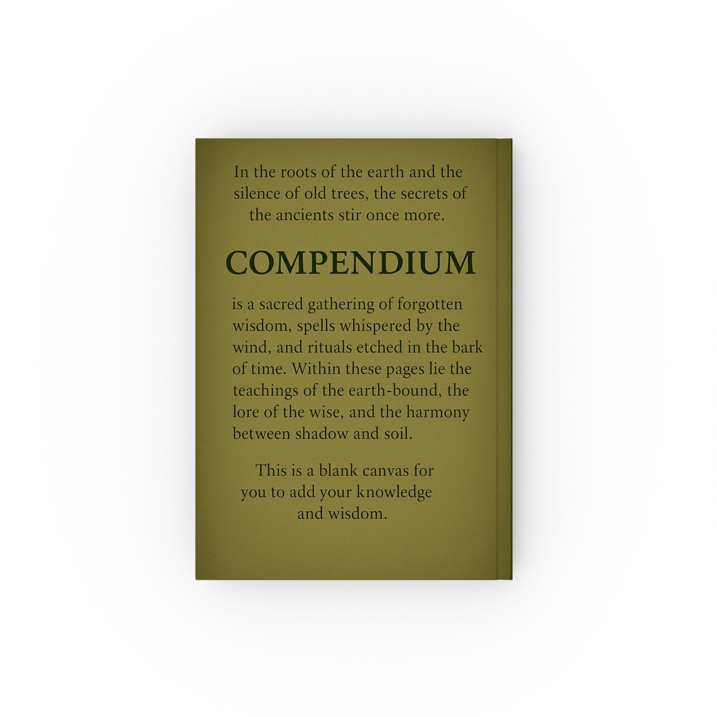 Witches Compendium Hardback Notebook, This magic book is perfect for wiccans, pagans, and anyone fascinated by paganism, offering lush pages to record their herbal grimoire insights and green witch tools.