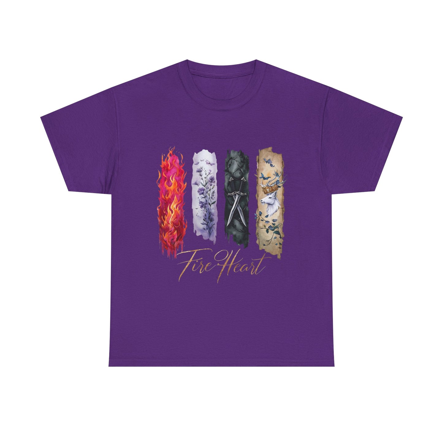 Fire Heart T-Shirt, Heir of Fire Tee, Ignite your wardrobe with the Fire Heart T-Shirt, a must-have for any fan of Sarah J. Maas's enchanting universe.