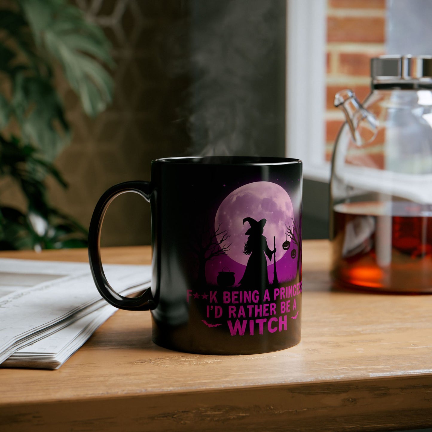 F**k Being A Princess I'd Rather Be A Witch Mug,casting a spell of inspiration over your day. Whether you're a fan of spooky mugs or simply adore cute Halloween mugs, this witch mug is a bewitching piece of witchy stuff.