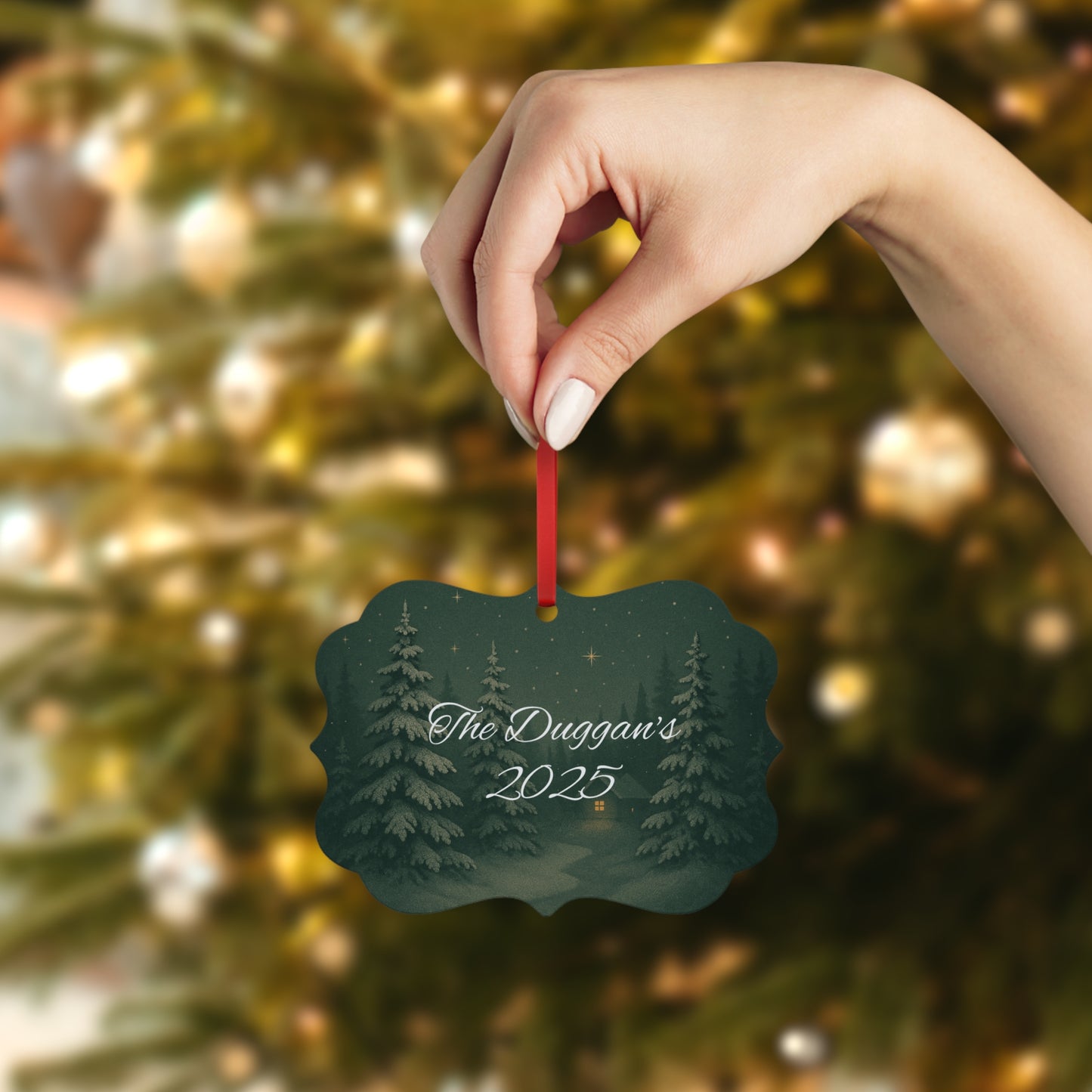 Personalised Metal Family Christmas Ornament, Each custom name ornament is thoughtfully crafted to capture the essence of your unique xmas gift for Christmas 2025.