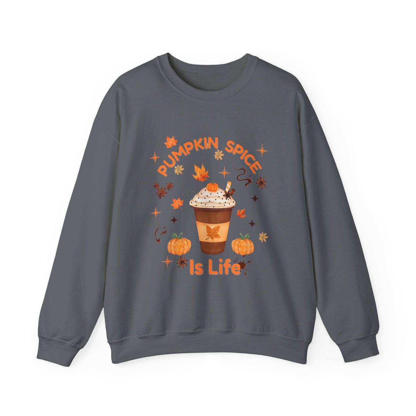 Pumpkin Spice is Life Sweatshirt, This autumn jumper is designed to wrap you in the warmth and comfort that the pumpkin spice season brings.