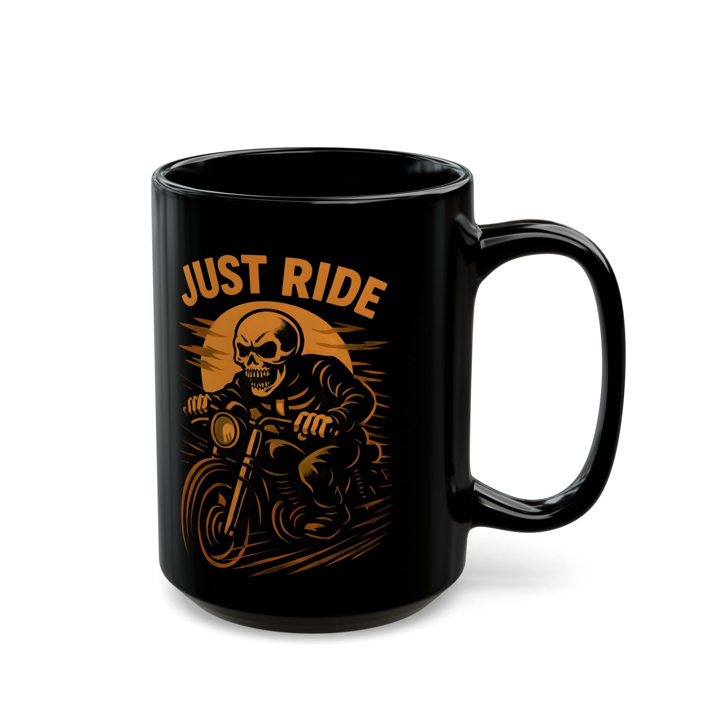 Skull Mug for Bike Lovers, This skull coffee mug is not just for holding your brew; it's a bold statement for every bike lover who cherishes the open road.ug