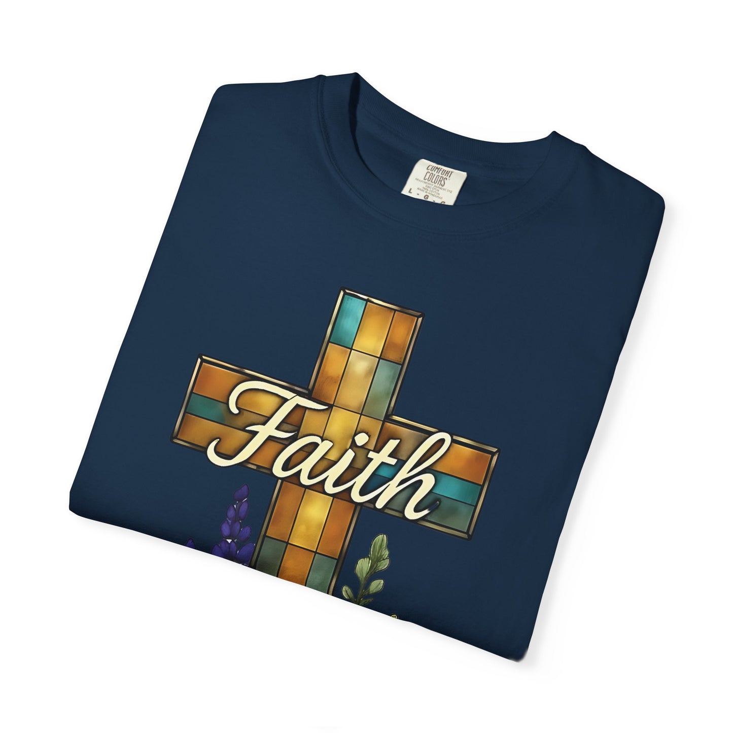 Christianity Faith Cross Comfort Colors T-shirt, Christianity gift or elevating your own collection of Christian merch, this shirt is a testament to the belief that God is good.