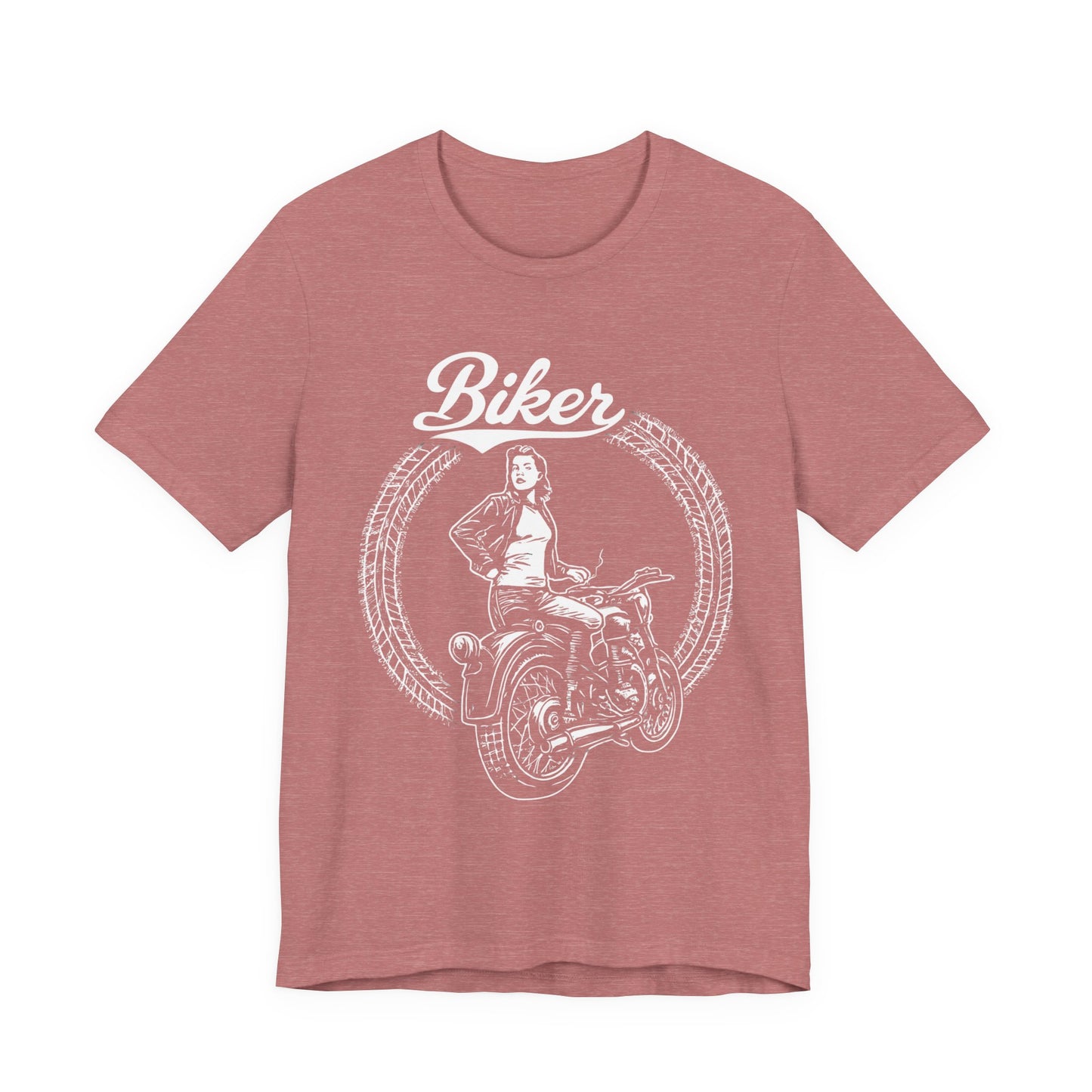 Biker Tshirt, Motorcycle Tee, This Motorcycle Tee is crafted with a striking Motorcycle Design, perfect for the empowered Female Biker.