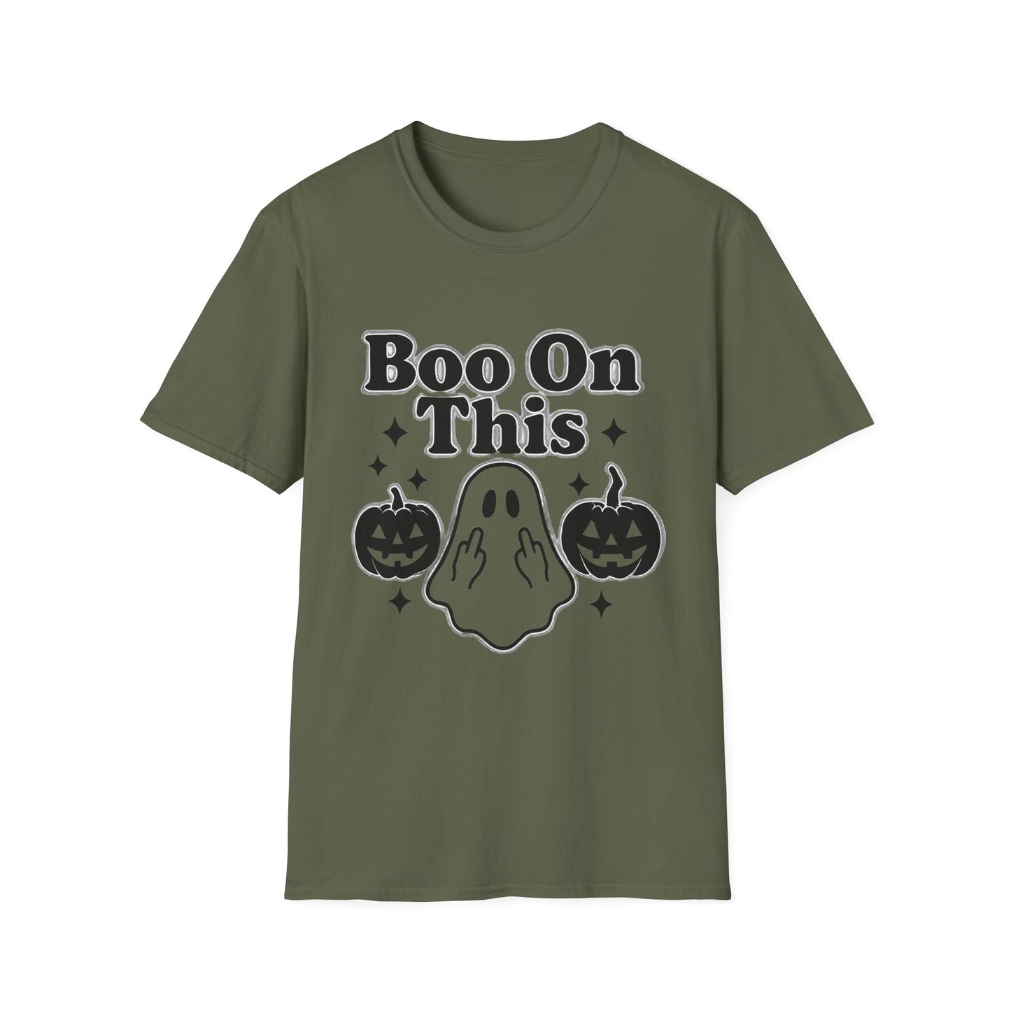 Boo on This Shirt, This boo tee embodies playful spookiness with its whimsical "boo on this" phrase, making it perfect for anyone who enjoys a bit of ghosting humor.