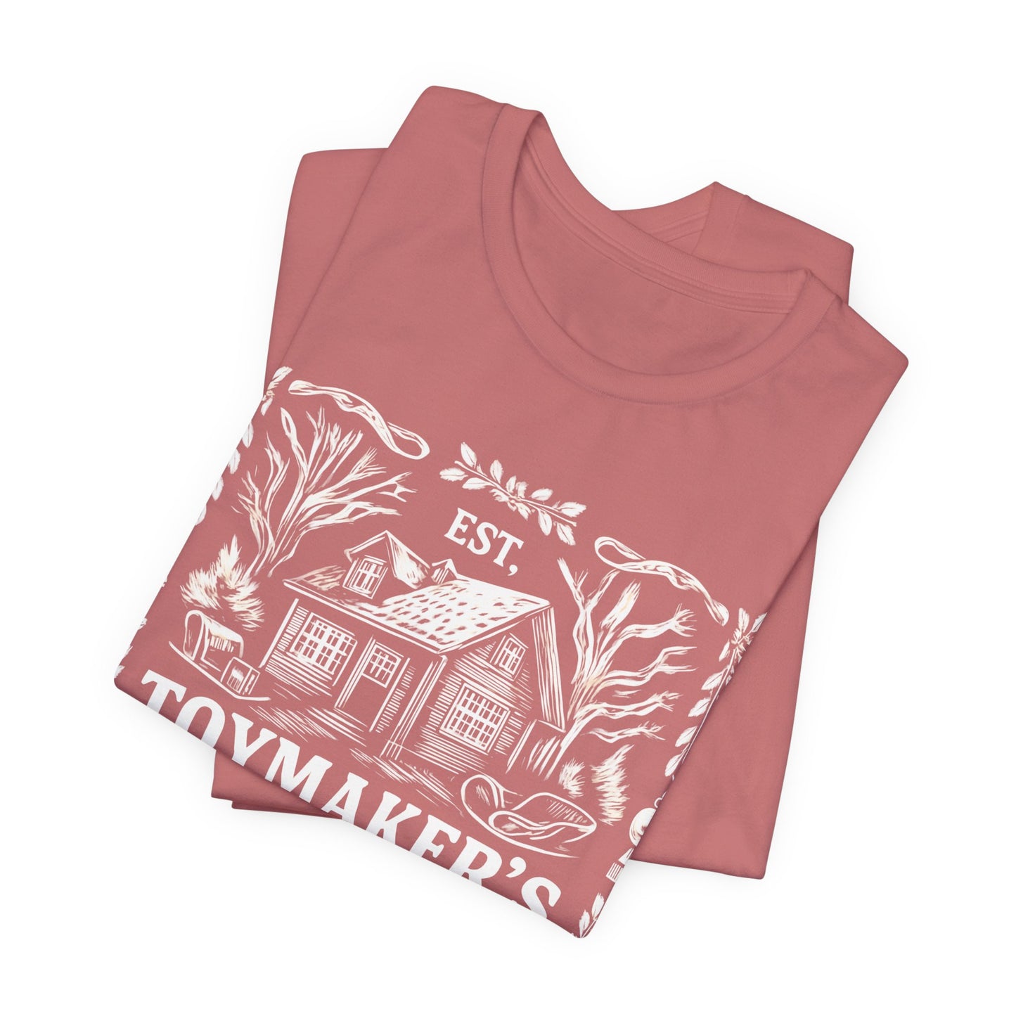 Nostalgic Christmas Tee, Vintage Toymaker Guild, a delightful nod to the nostalgic charm of Christmas past, a heart warming secret Santa idea.