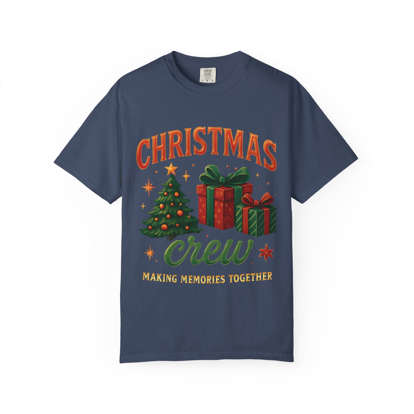 Comfort Colors Christmas Crew T-shirt, Step into the magic of Christmas 2025 with the Comfort Colours Christmas Crew Tee.