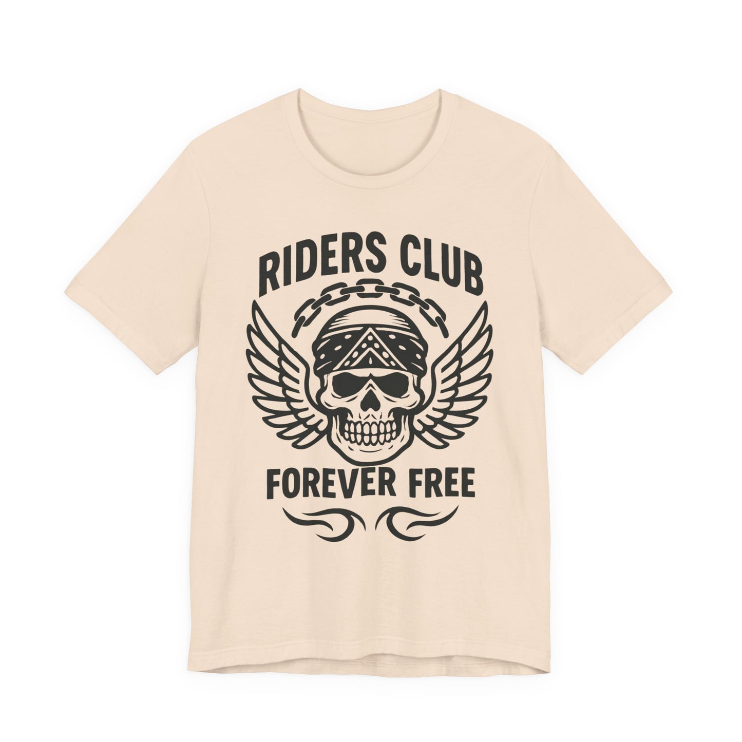 Forever Free Skull Biker Shirt, a declaration of independence for every motorcycle rider. Boasting a striking skull graphic, this motorcycle shirt embodies the fierce spirit of the open road.