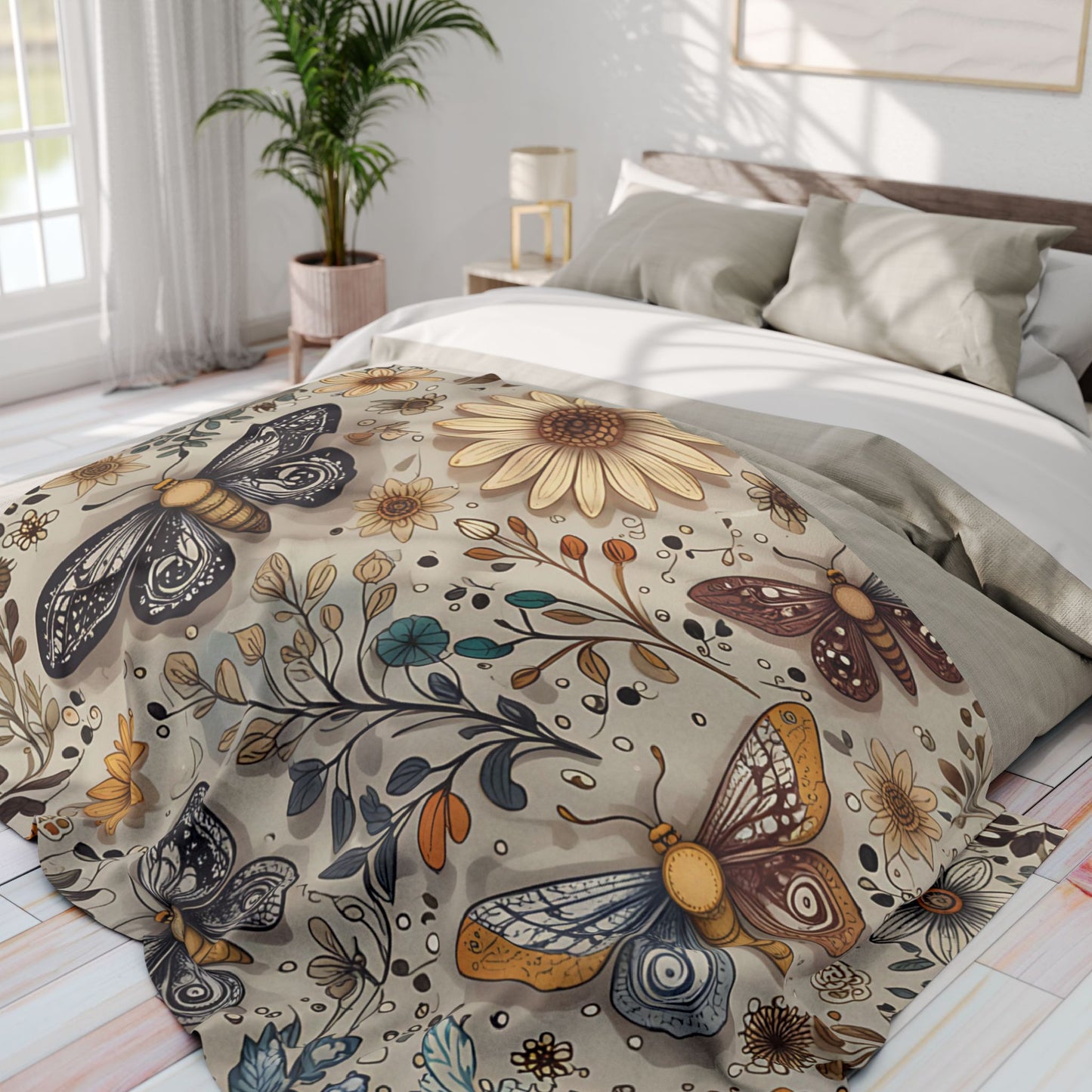 Autumn Moth Blanket, this autumn blanket invites warmth and charm into any space, making every moment feel delightfully autumn cozy.