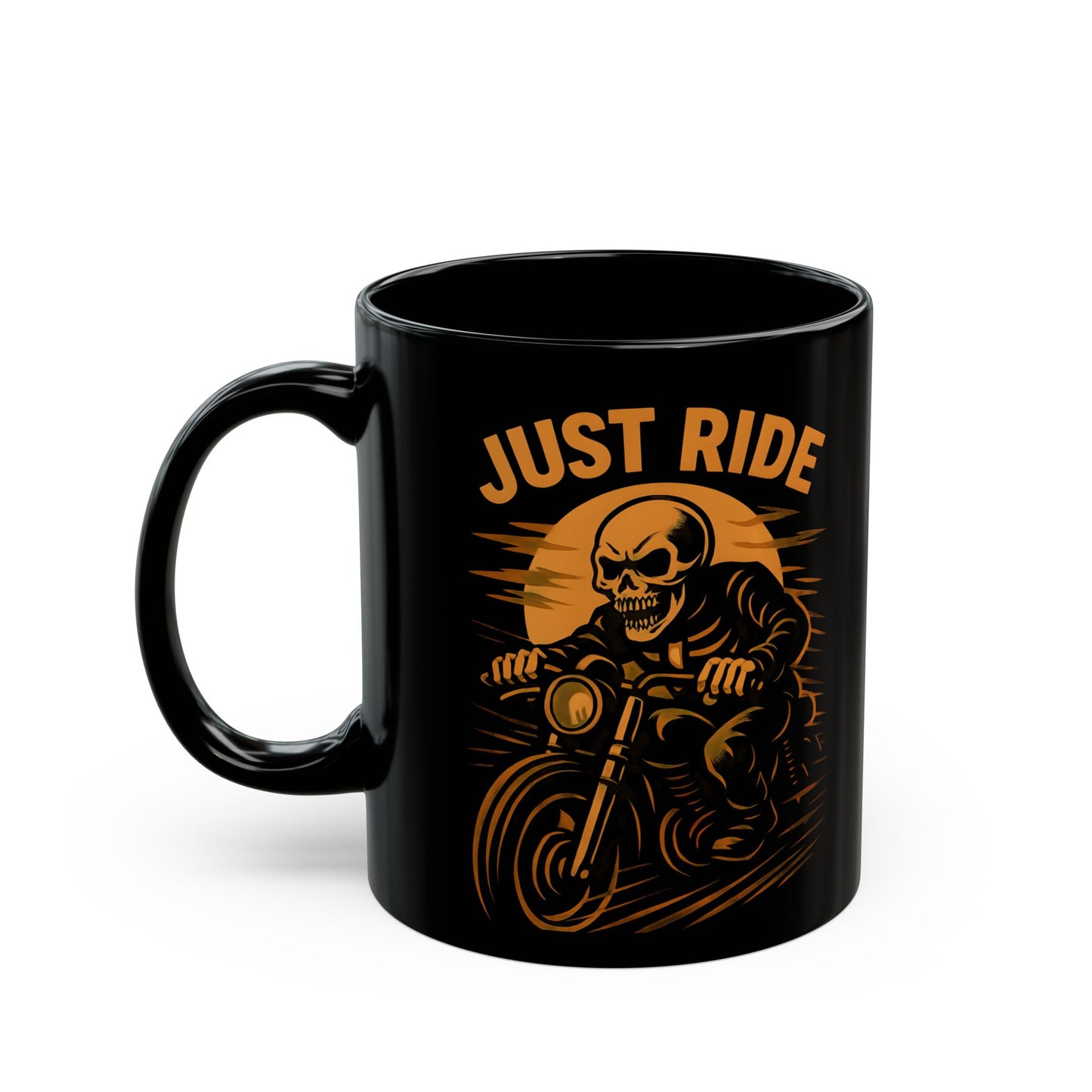 Skull Mug for Bike Lovers, This skull coffee mug is not just for holding your brew; it's a bold statement for every bike lover who cherishes the open road.ug