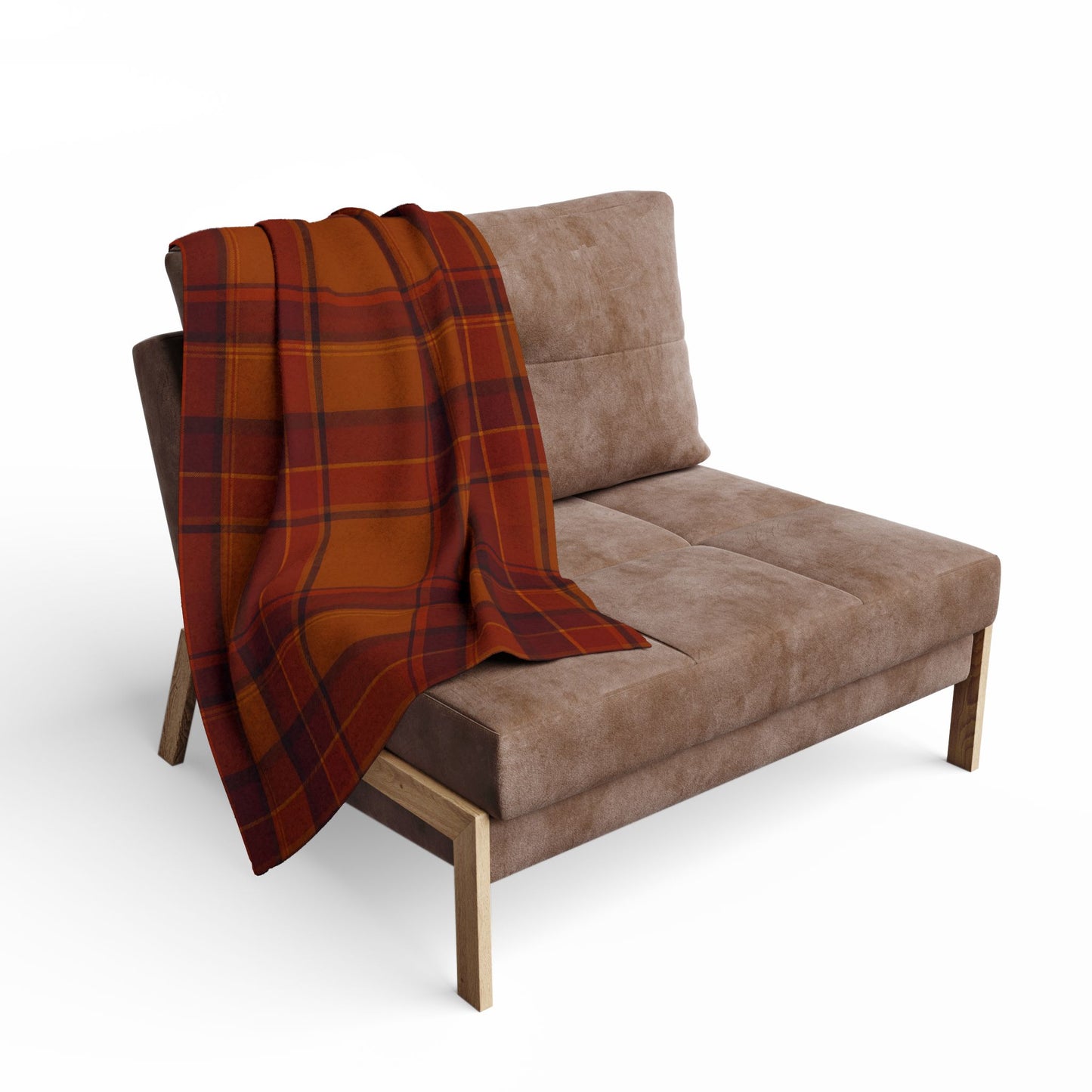Cozy Autumn Plaid Pattern Blanket, This soft throw, with its classic plaid pattern, transforms any space into a serene autumn retreat.