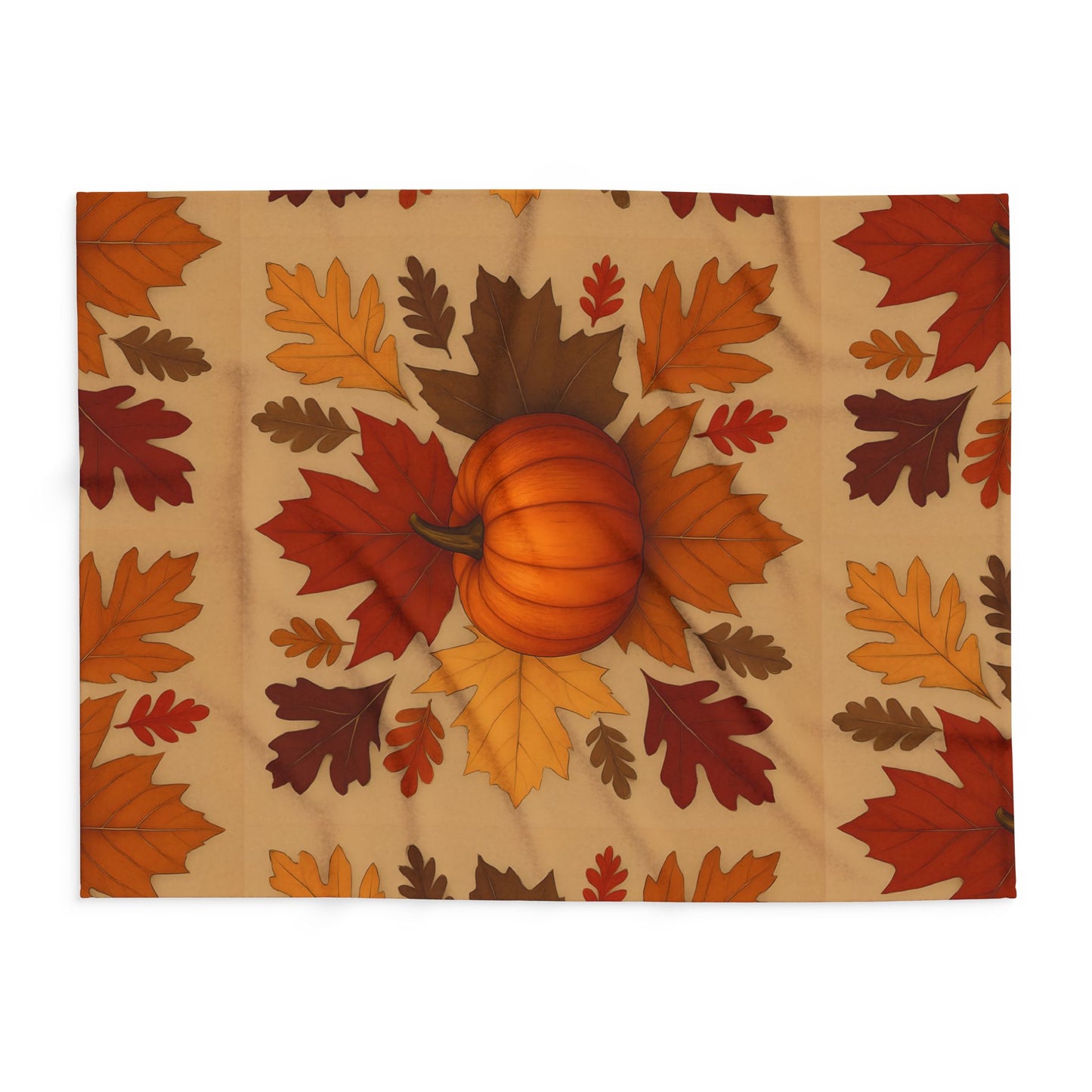 Autumn Leaves and Pumpkin Blanket, this comfy blanket is an autumn symphony for your senses. Perfect as a snuggle blanket for chilly nights or an elegant addition to your autumn decorations.