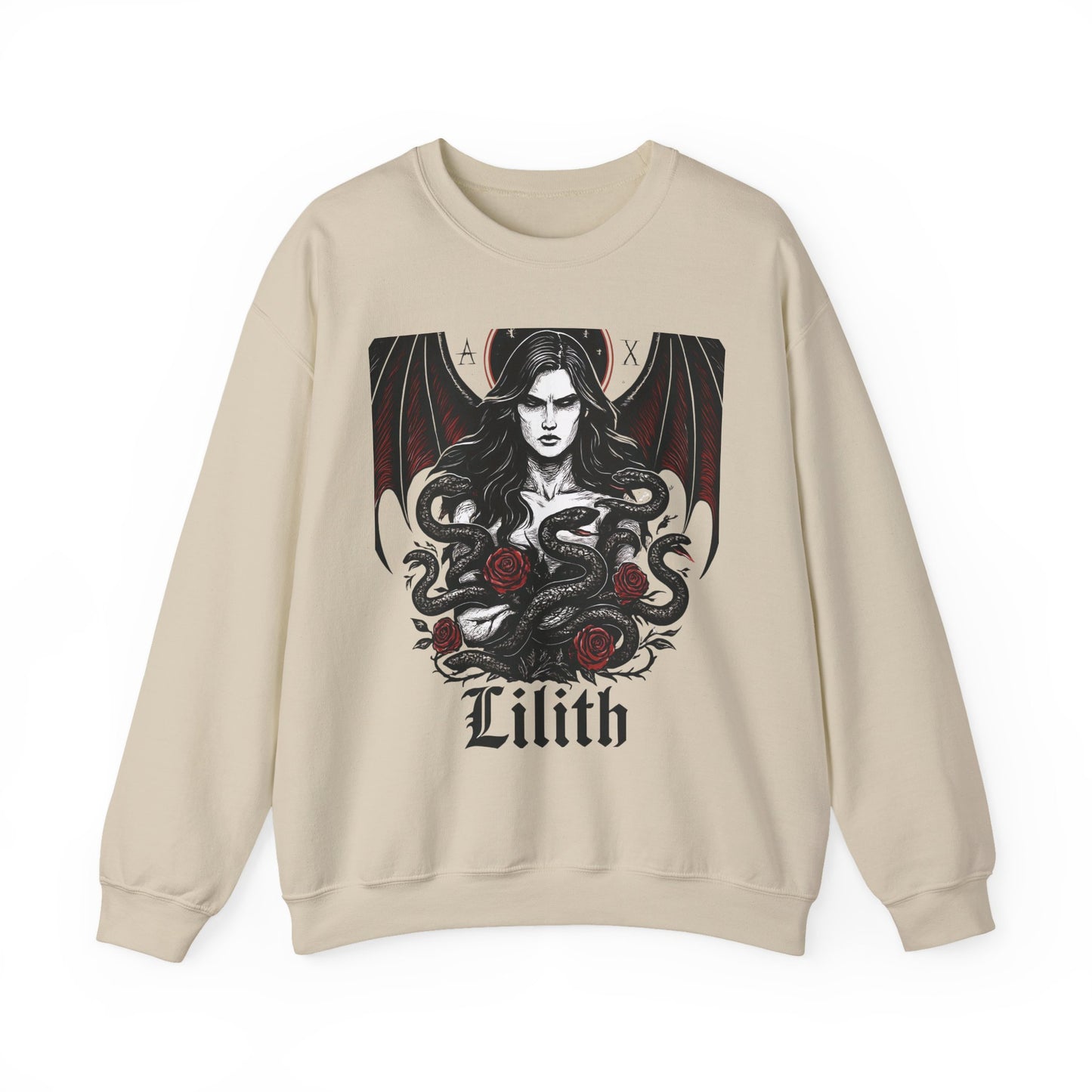Lilith Goddess Sweater •Divine Feminine Dark Goddess Sweatshirt •Witchy Gothic Pullover • Pagan Occult Clothing •witchy stuff •Lilith Design