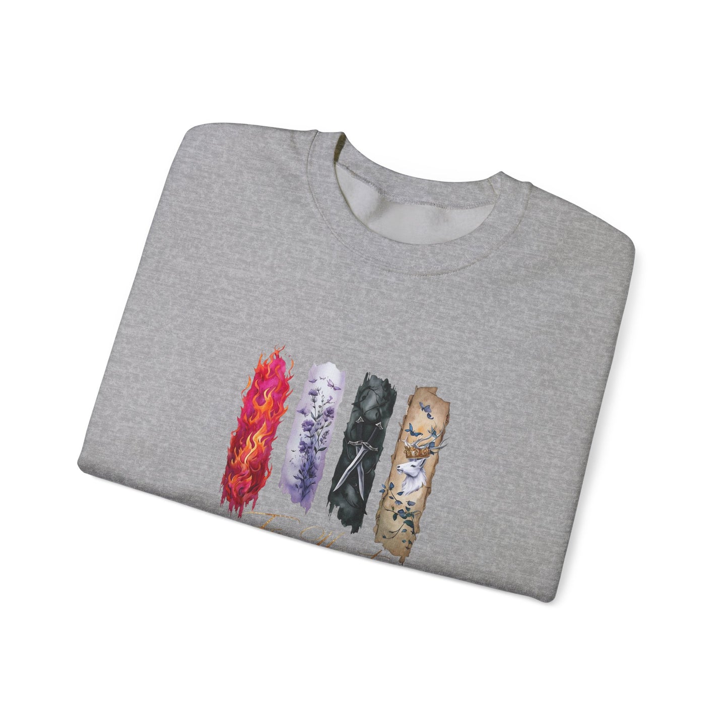 Fire Heart Sweatshirt, Heir of Fire, perfect for book lovers, especially fans of Sarah J. Maas and her character Aelin Ashryver Galathynius.