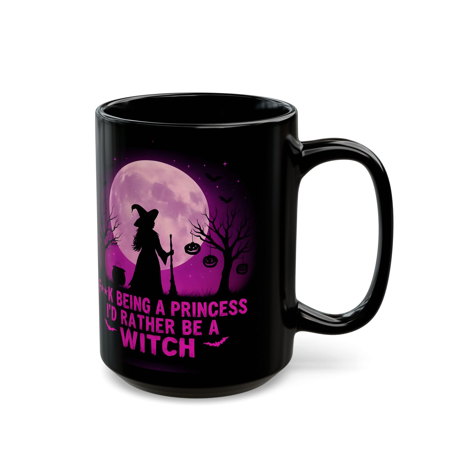 F**k Being A Princess I'd Rather Be A Witch Mug,casting a spell of inspiration over your day. Whether you're a fan of spooky mugs or simply adore cute Halloween mugs, this witch mug is a bewitching piece of witchy stuff.