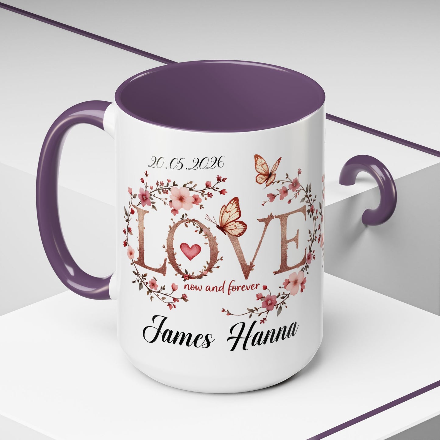 Custom Wedding Mug | Personalized Anniversary Mug | Valentines Day Gift |