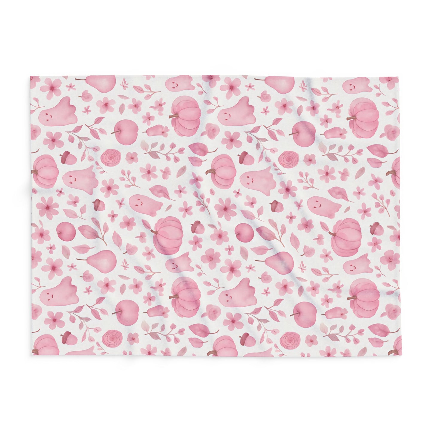 Pink Halloween Ghost Fleece Throw Blanket, this ghost blanket effortlessly transforms any space into a magical haven where autumn chills are met with warmth.