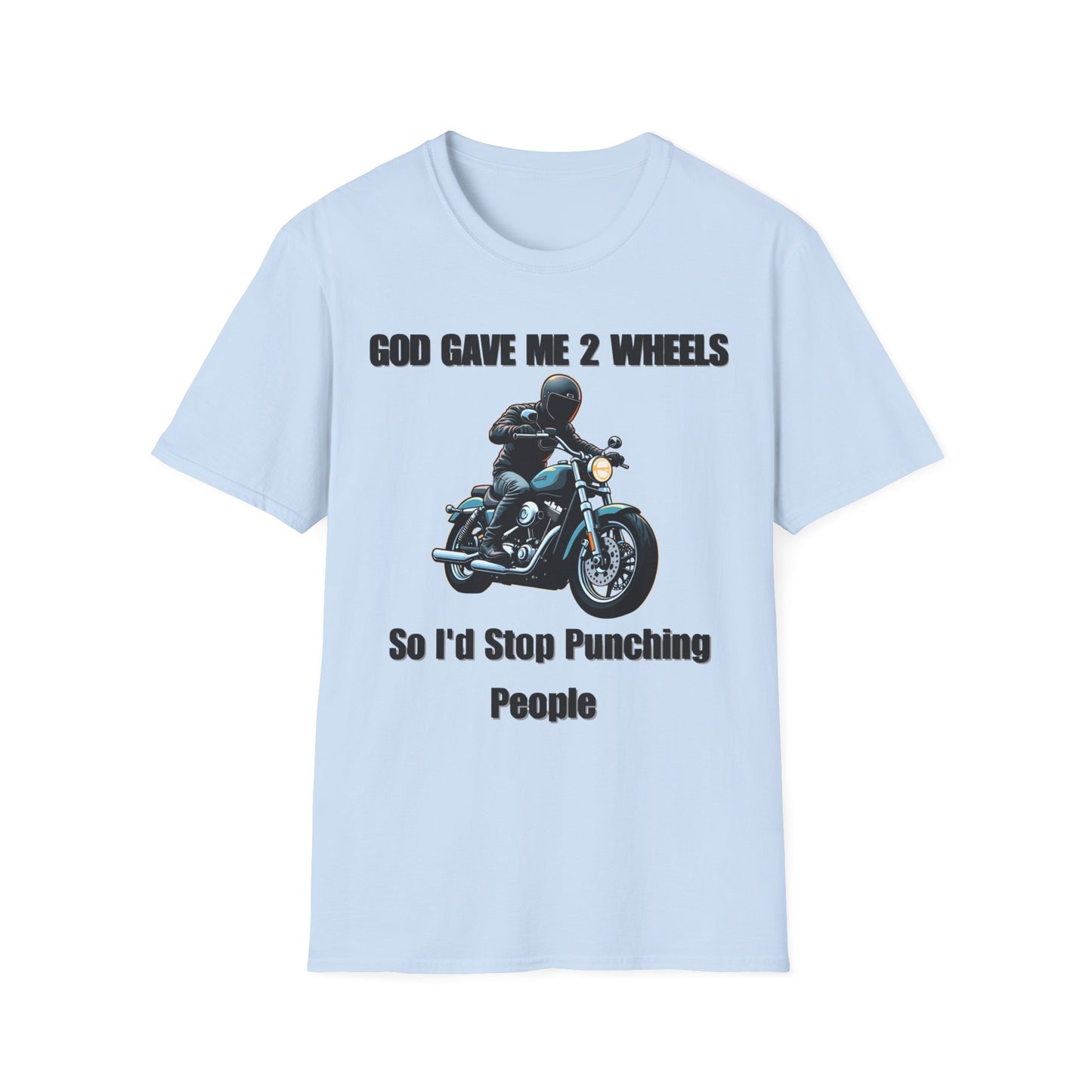 God Gave Me 2 Wheels, Funny Tee for Motorcycle Lovers, must-have for those who live life on two wheels.