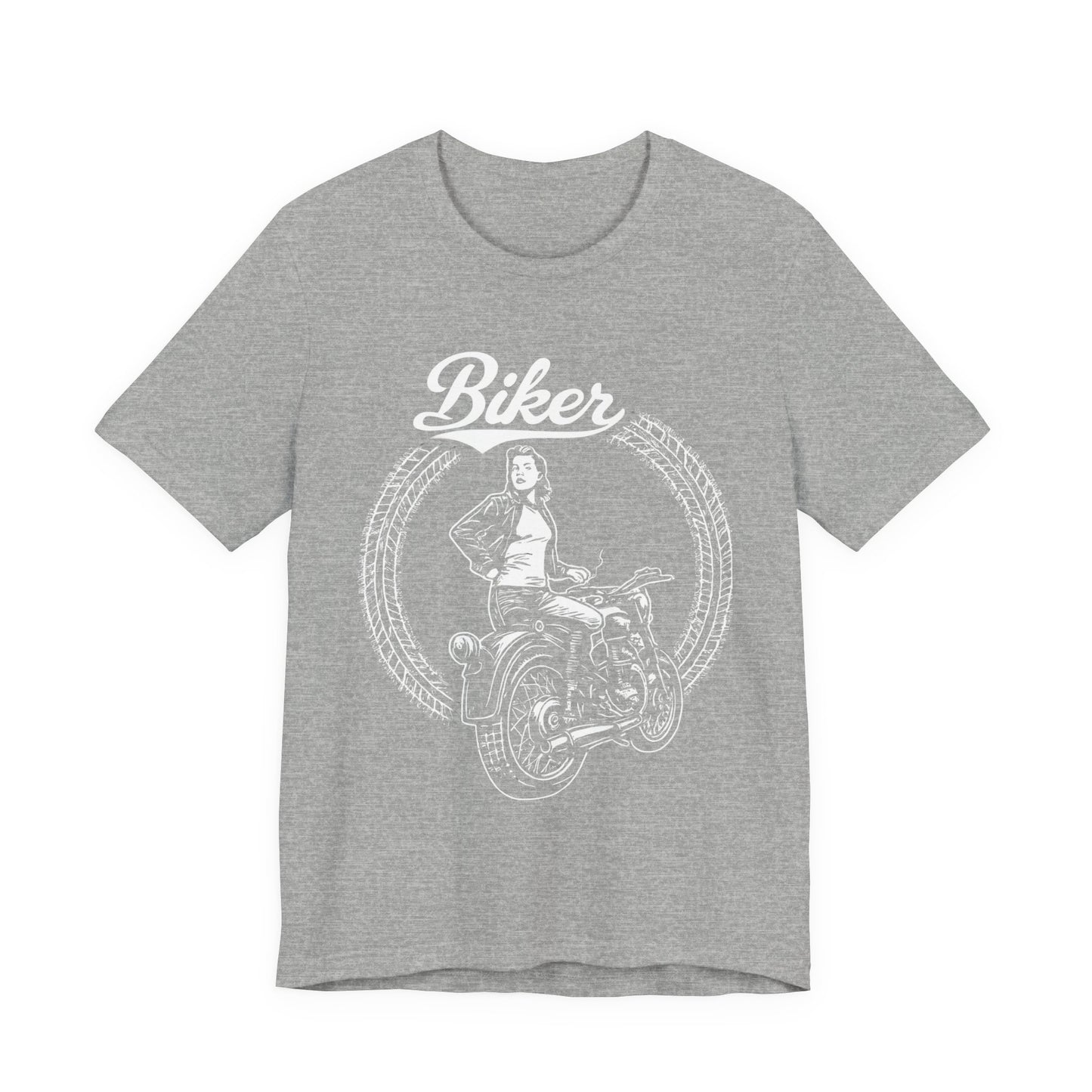 Biker Tshirt, Motorcycle Tee, This Motorcycle Tee is crafted with a striking Motorcycle Design, perfect for the empowered Female Biker.