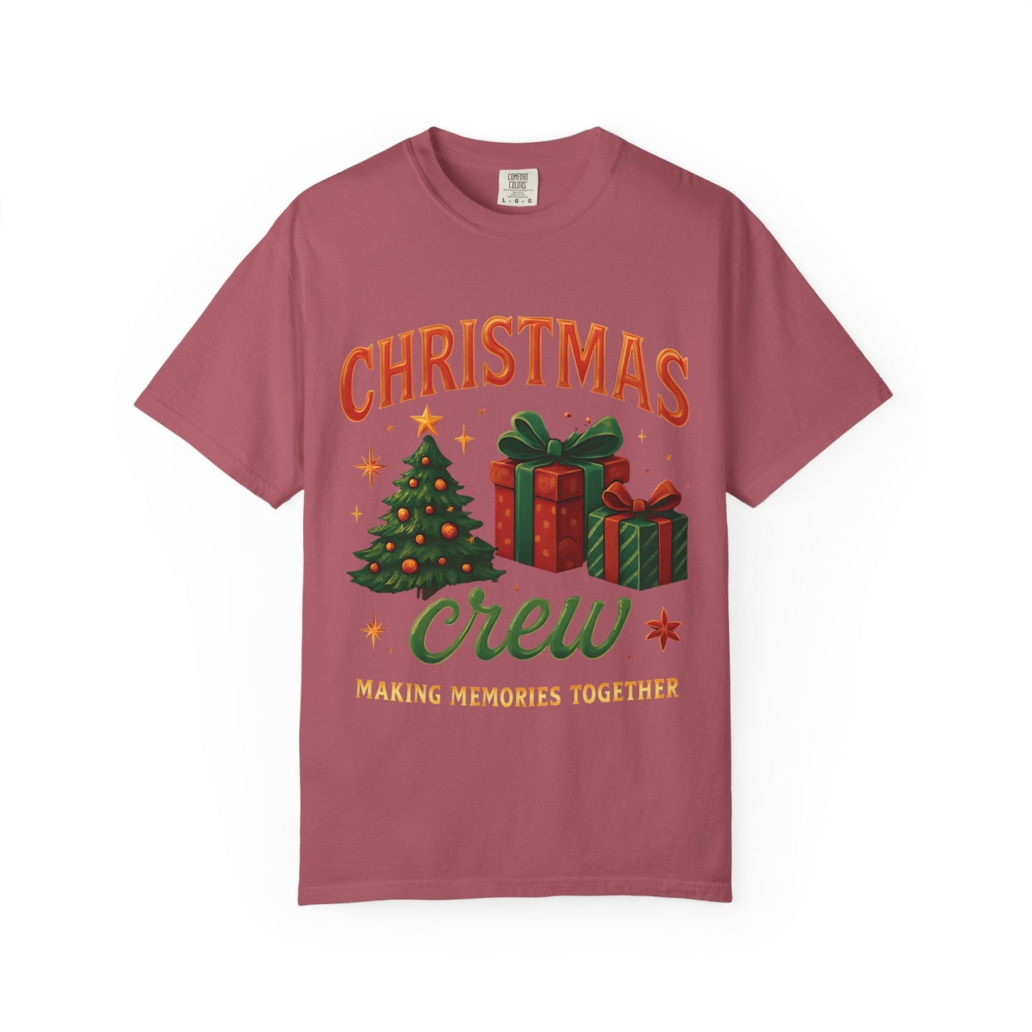 Comfort Colors Christmas Crew T-shirt, Step into the magic of Christmas 2025 with the Comfort Colours Christmas Crew Tee.