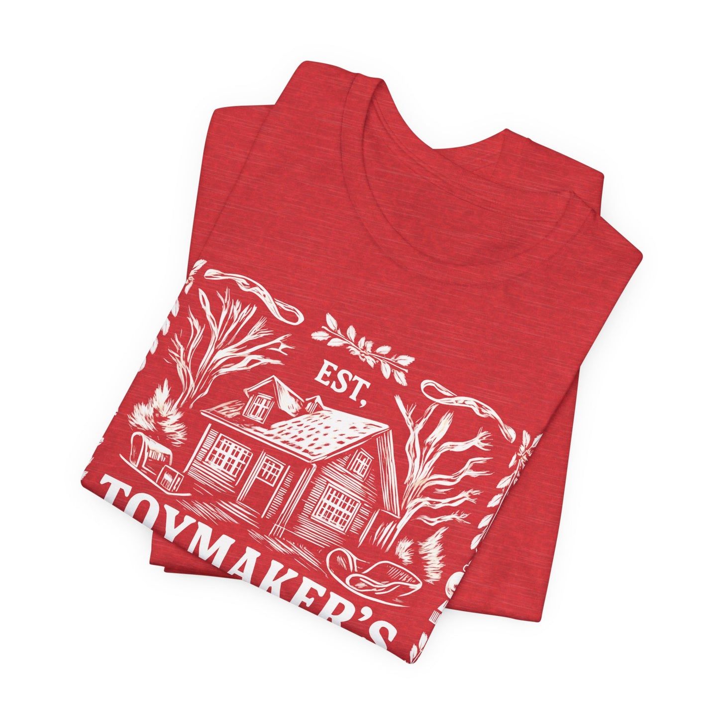 Nostalgic Christmas Tee, Vintage Toymaker Guild, a delightful nod to the nostalgic charm of Christmas past, a heart warming secret Santa idea.