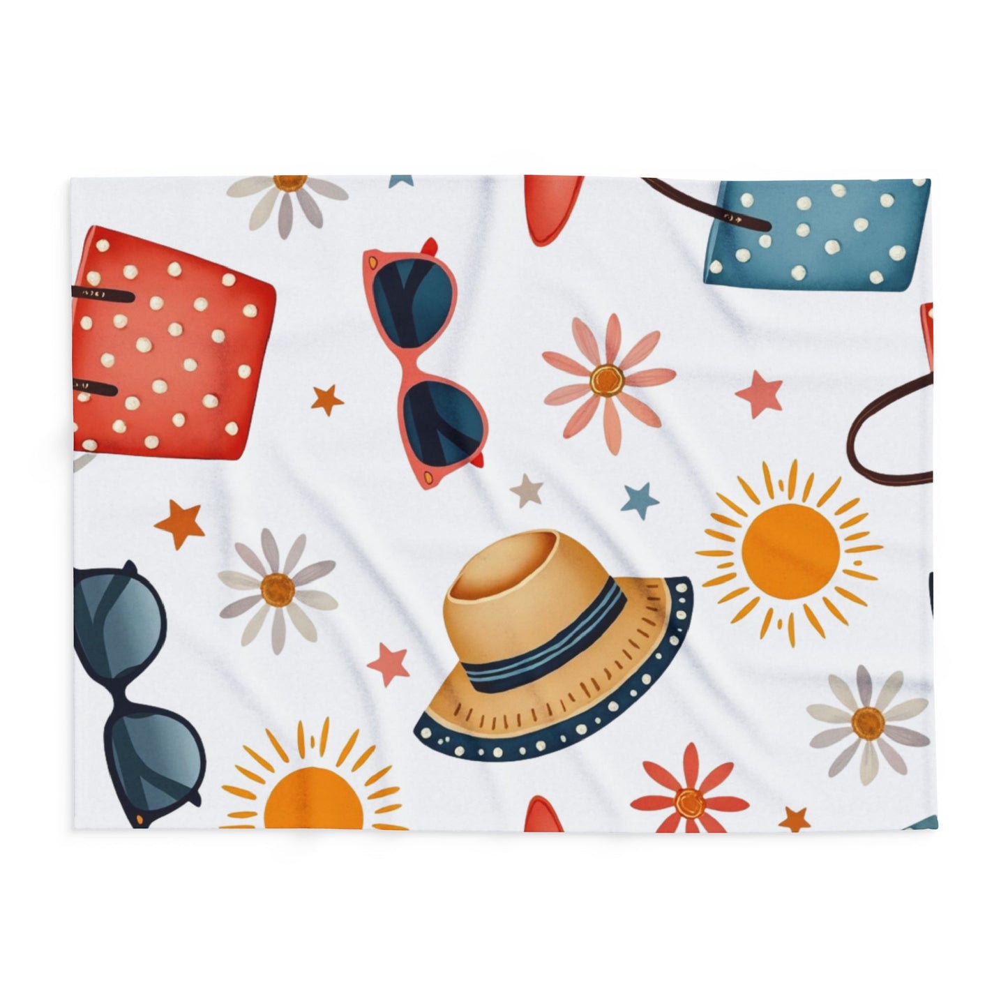 Summer Vibe Fleece Blanket | Perfect for cozying up on chilly nights, this blanket brings a vibrant touch to your living space.