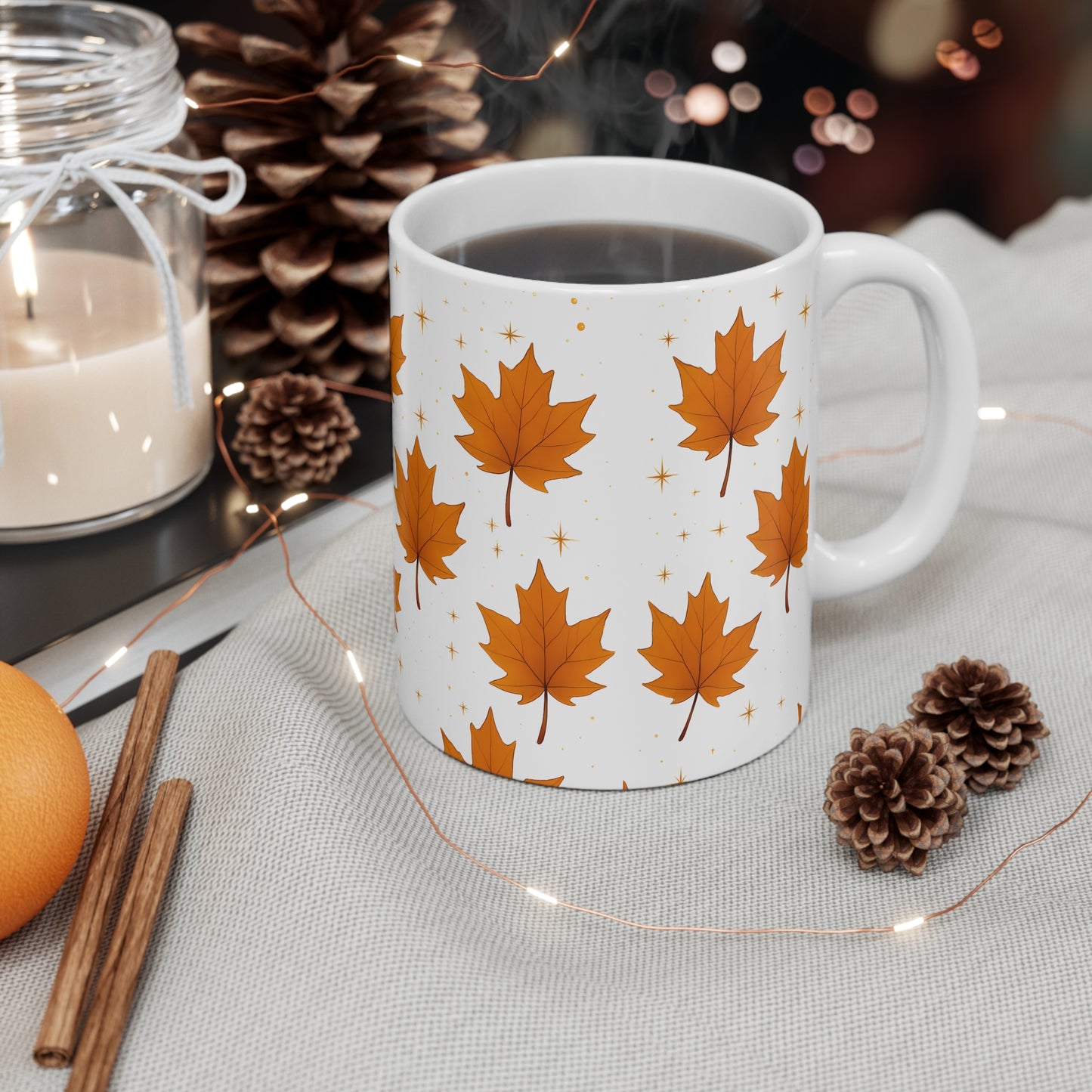 Autumnal Leaf Coffee Mug, perfect companion for your seasonal sips.