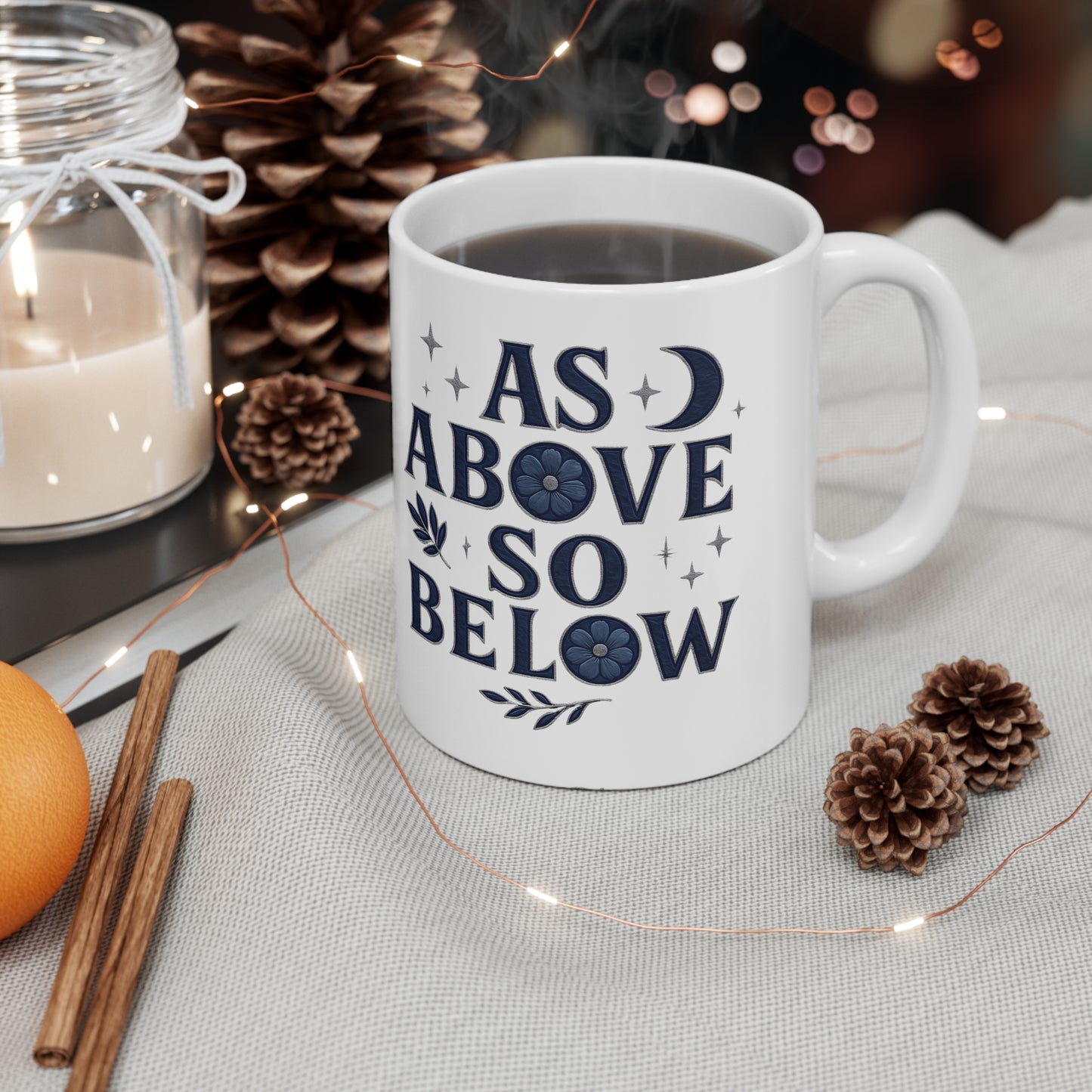 As Above So Below Witchy Coffee Mug, Crafted for those who appreciate the mysterious allure of paganism, this witchy cup transforms your coffee ritual into a sacred ceremony.