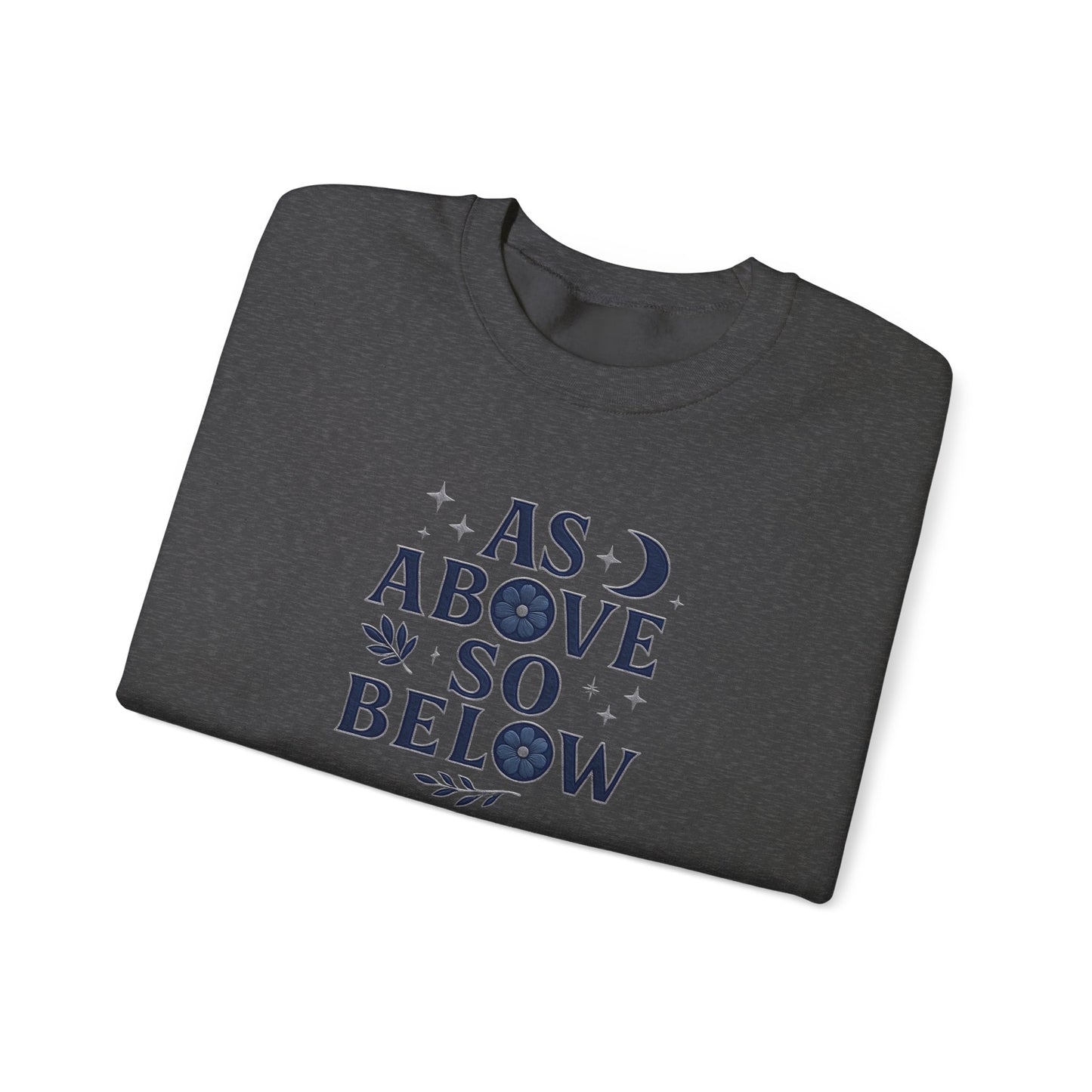As Above So Below Sweatshirt, This witchy sweatshirt weaves the essence of paganism into every thread, making it the perfect piece of pagan clothing for those who cherish witchy things.