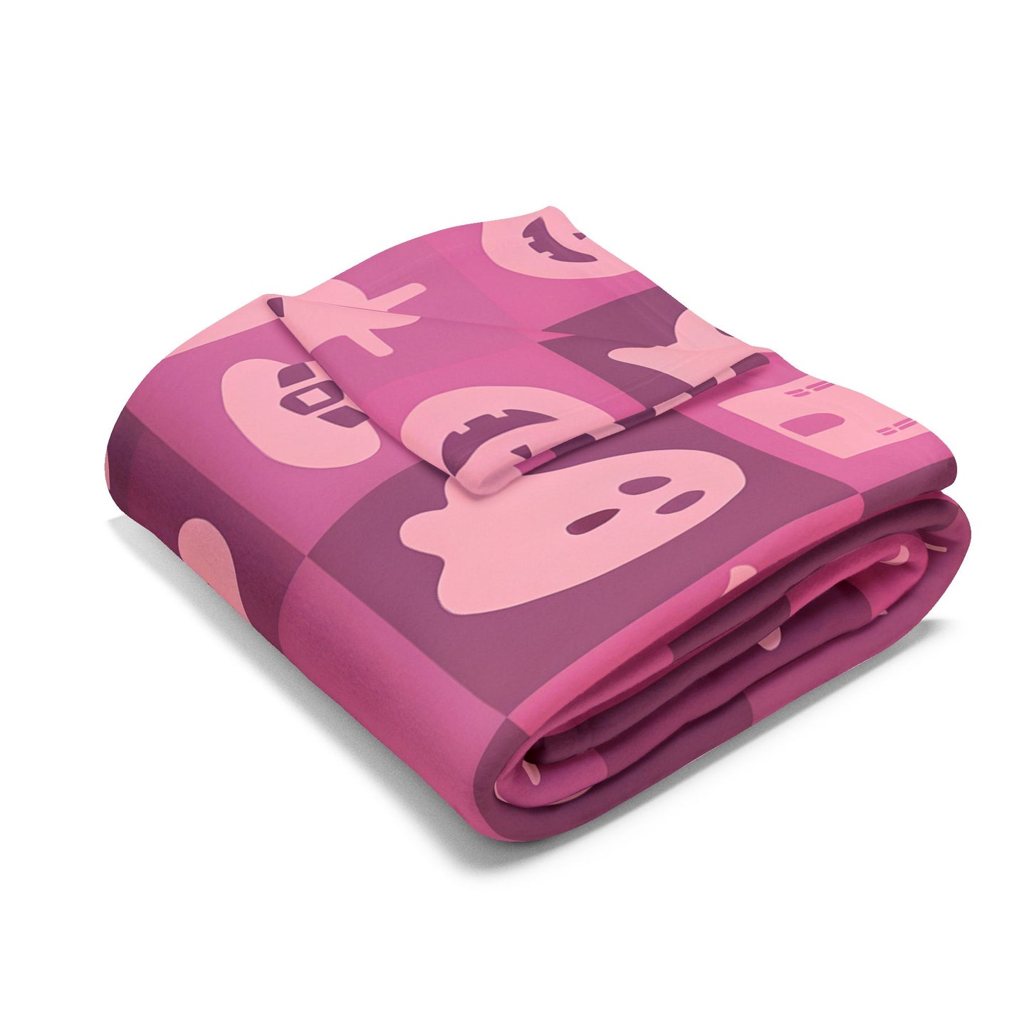 Spooky Pink Halloween Blanket, perfect for adding a unique twist to your seasonal decor. Drape this plush pink ghost blanket over your sofa to invite a cozy, festive warmth