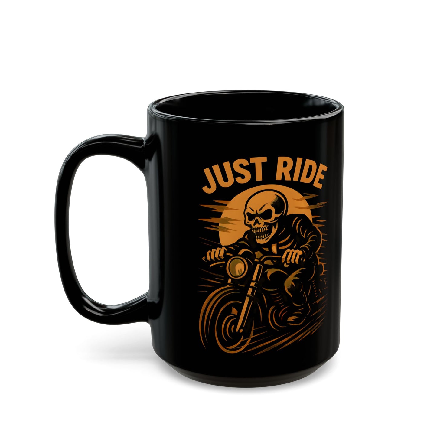Skull Mug for Bike Lovers, This skull coffee mug is not just for holding your brew; it's a bold statement for every bike lover who cherishes the open road.ug