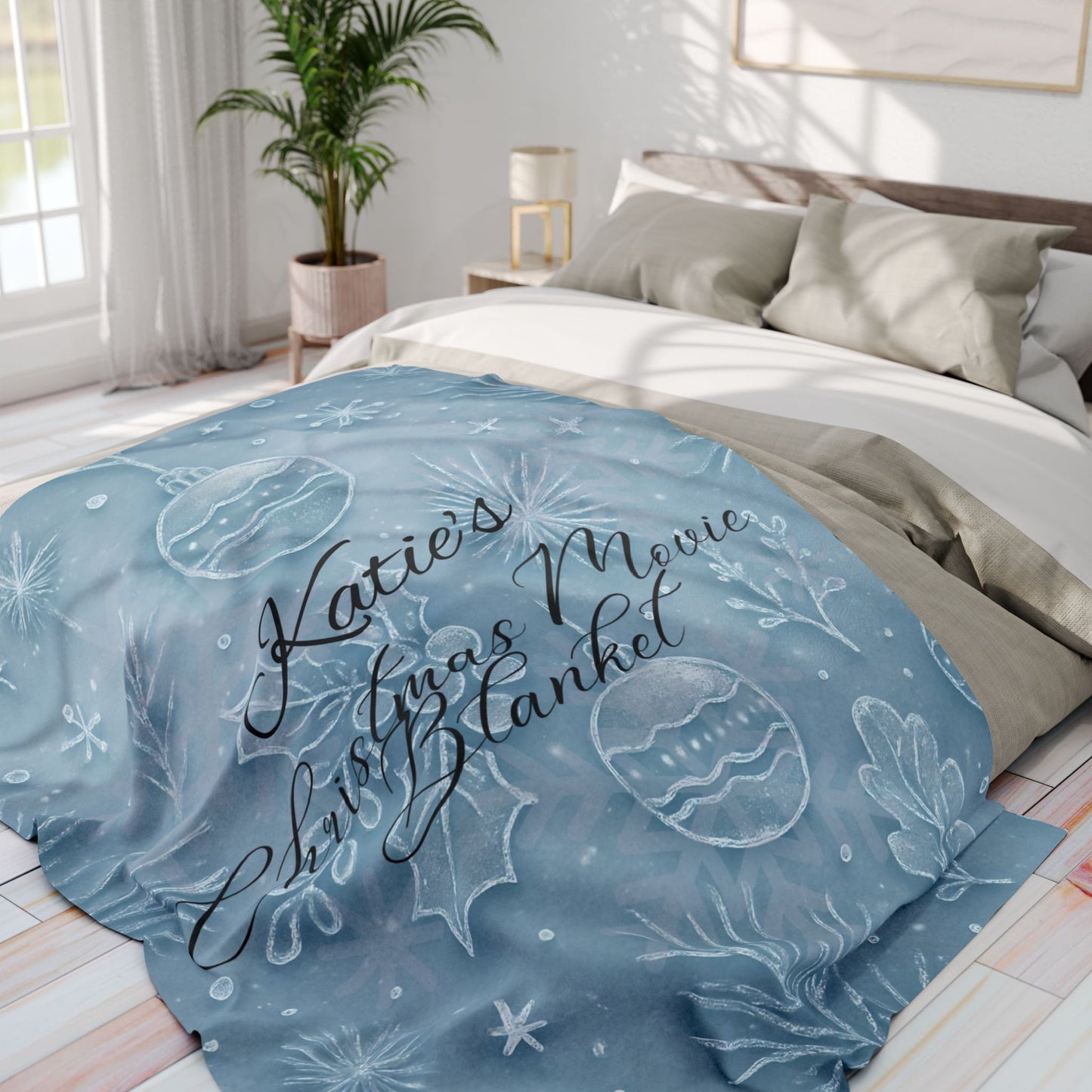 Personalised Christmas Movie Blanket,you can customize it as a custom name blanket, making every snuggle blanket moment uniquely yours.