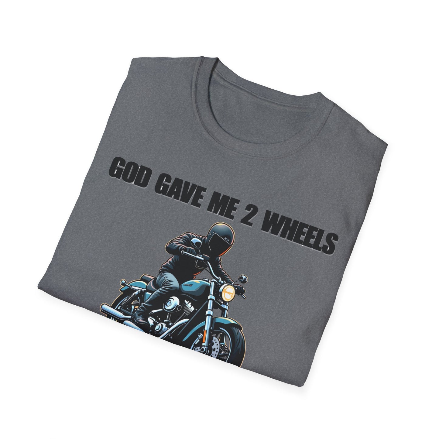 God Gave Me 2 Wheels, Funny Tee for Motorcycle Lovers, must-have for those who live life on two wheels.