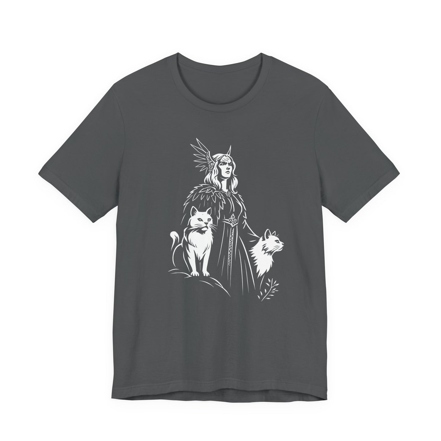 Freyja Viking Goddess T-Shirt, This captivating viking tee encapsulates the essence of Freya—the viking goddess renowned for her formidable power and grace.