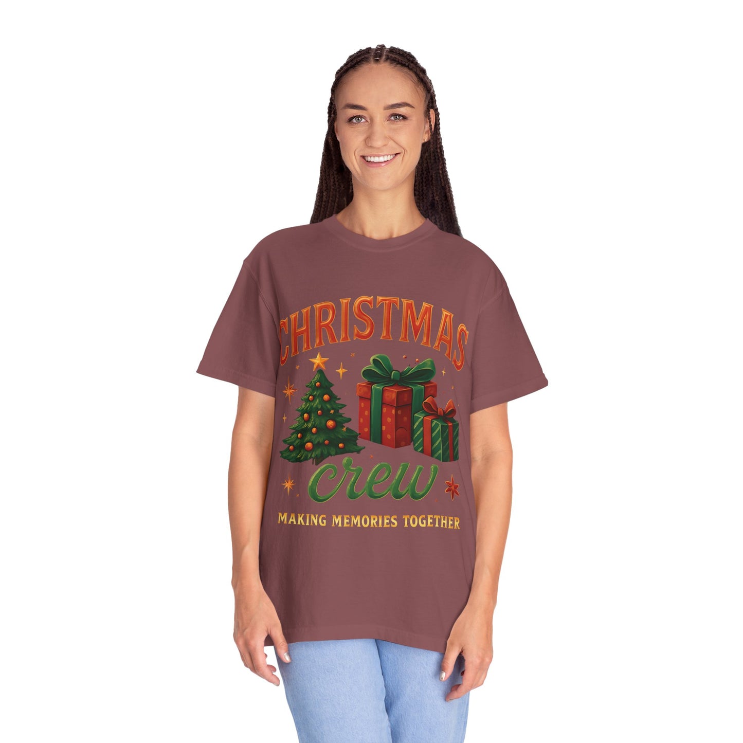 Comfort Colors Christmas Crew T-shirt, Step into the magic of Christmas 2025 with the Comfort Colours Christmas Crew Tee.