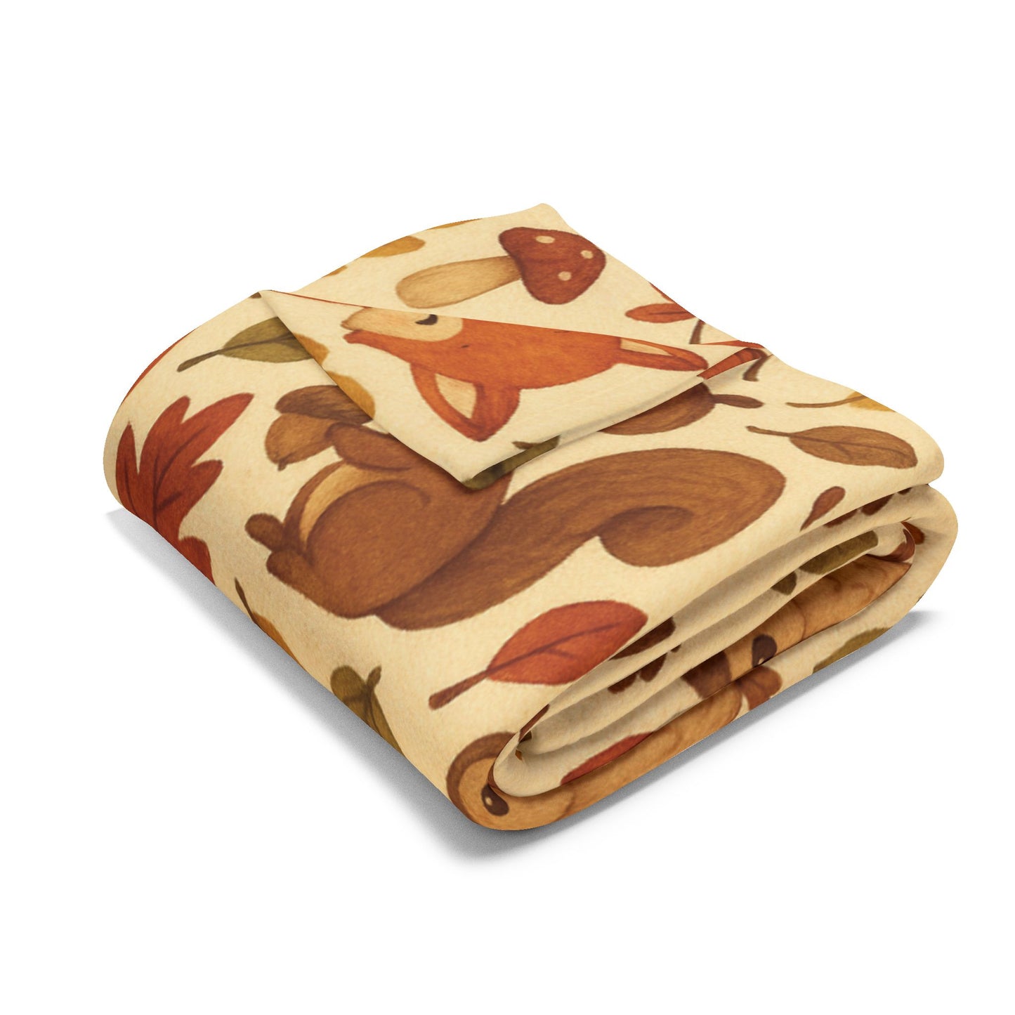 Woodland Friends Autumnal Blanket, Featuring delightful woodland creatures, this sofa blanket is the perfect accent to your autumnal decor.