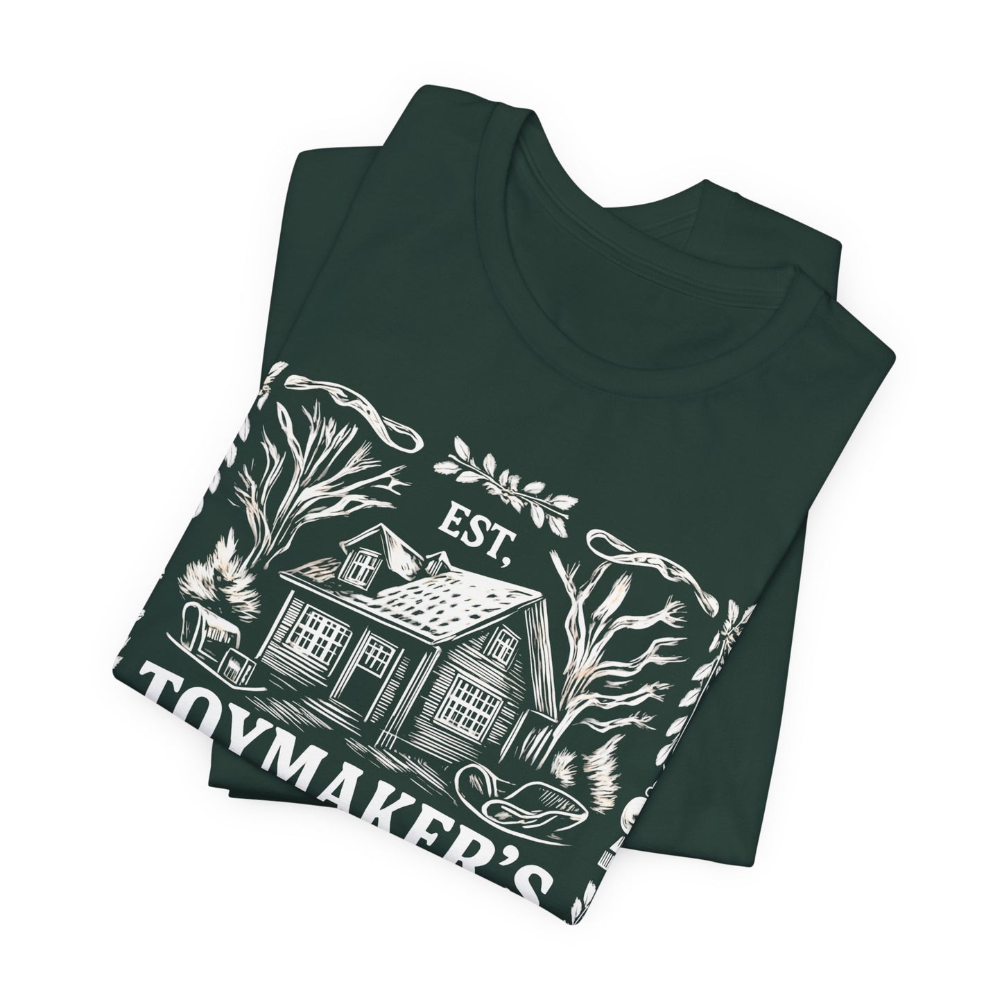 Nostalgic Christmas Tee, Vintage Toymaker Guild, a delightful nod to the nostalgic charm of Christmas past, a heart warming secret Santa idea.