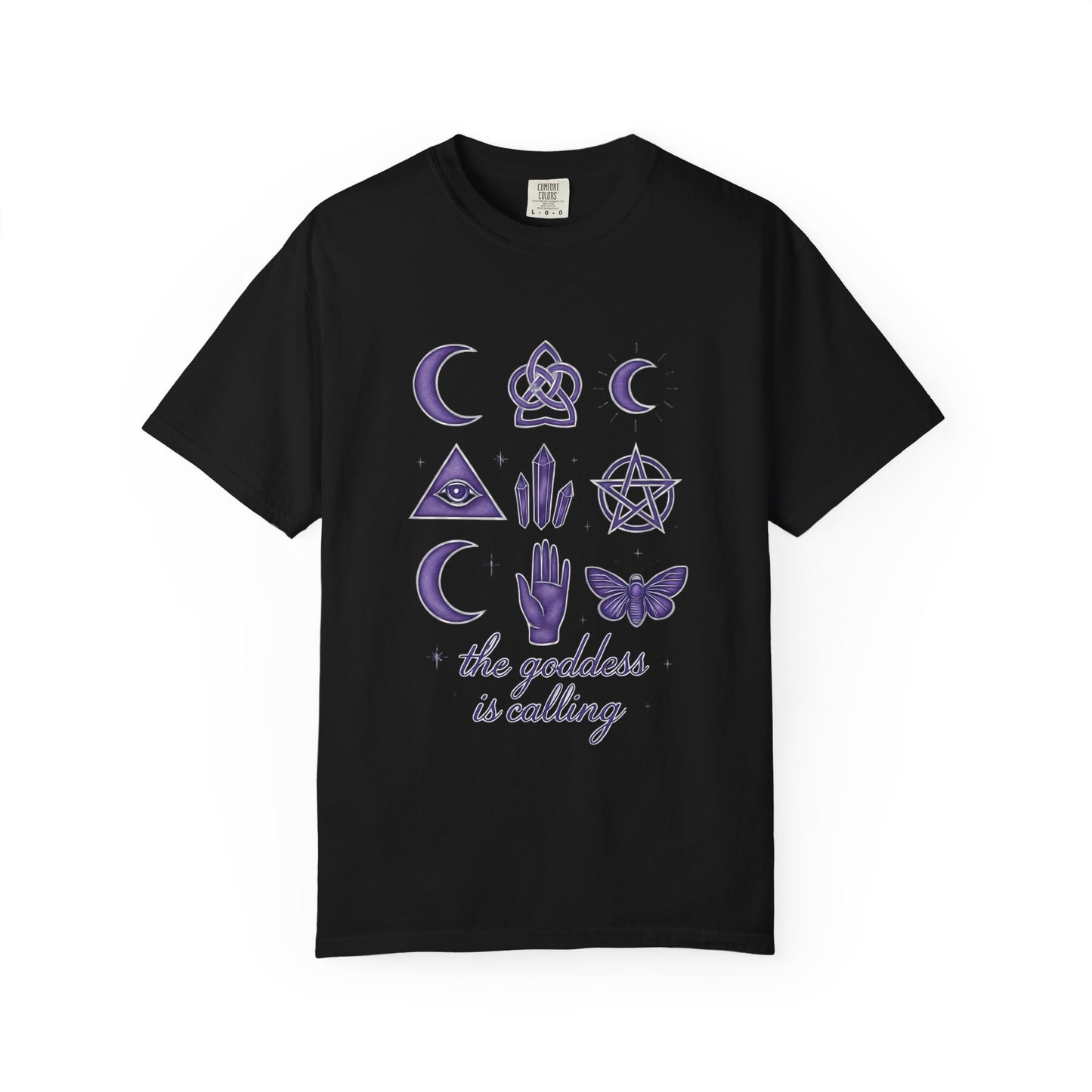 The Goddess is Calling Shirt, a celebration of divine feminine energy, seamlessly blending style and spirituality.