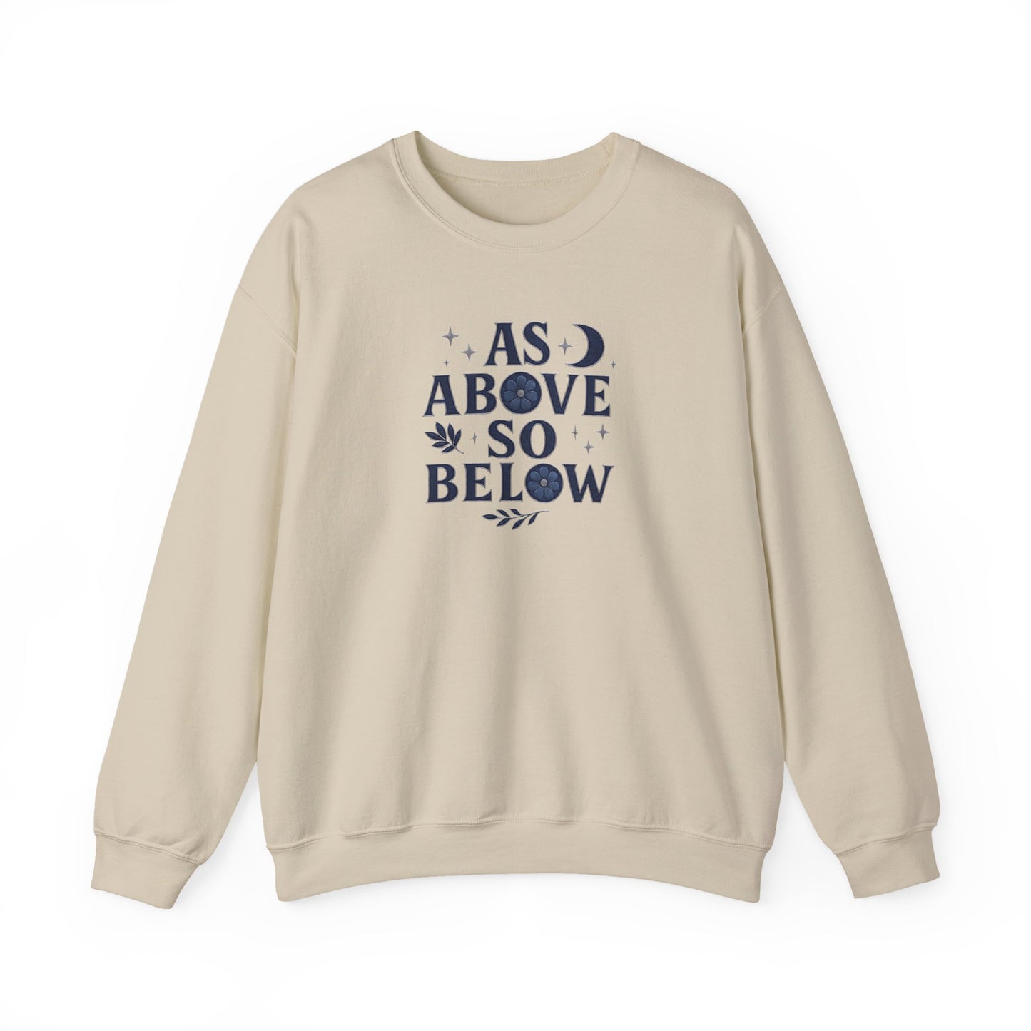 As Above So Below Sweatshirt, This witchy sweatshirt weaves the essence of paganism into every thread, making it the perfect piece of pagan clothing for those who cherish witchy things.