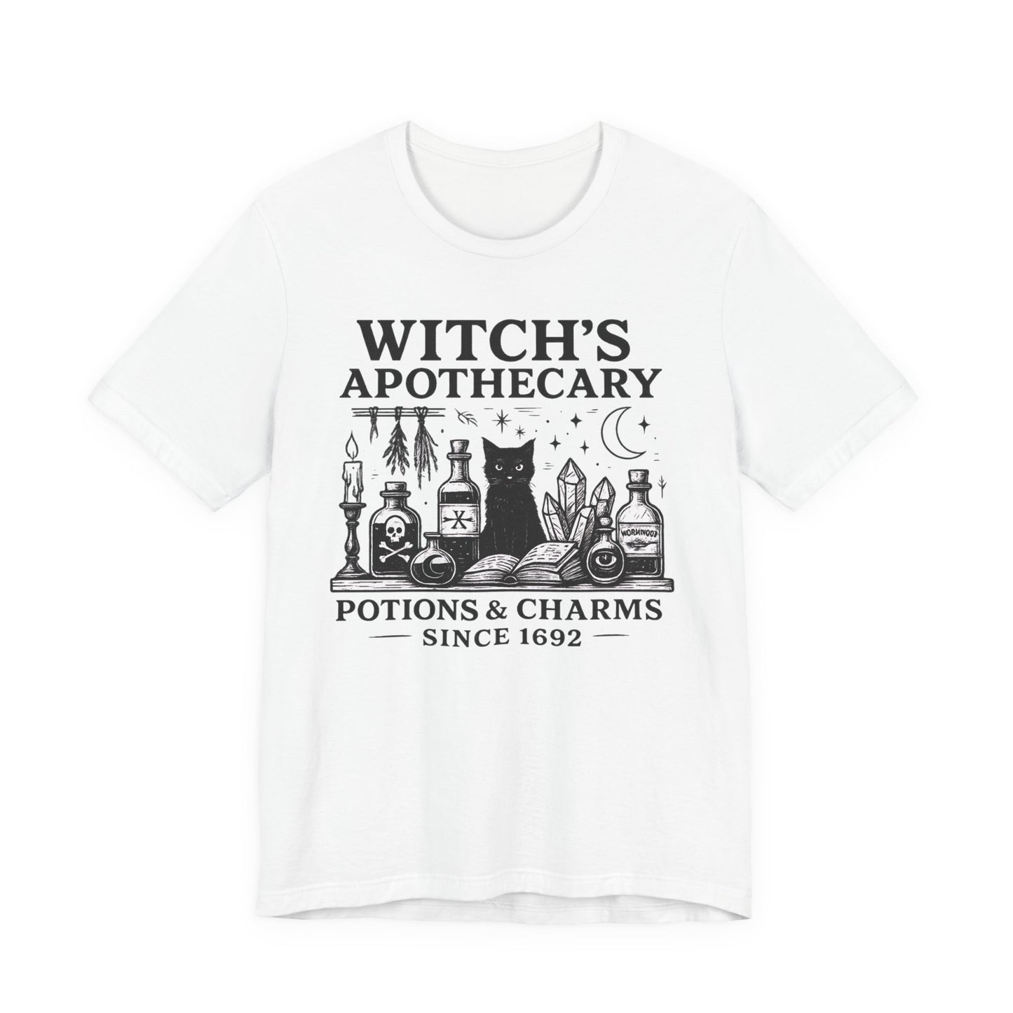Witch's Apothecary Shirt 1692, Salem Apothecary Tee,this Salem shirt is perfect for those who embrace all things witchy and magical.