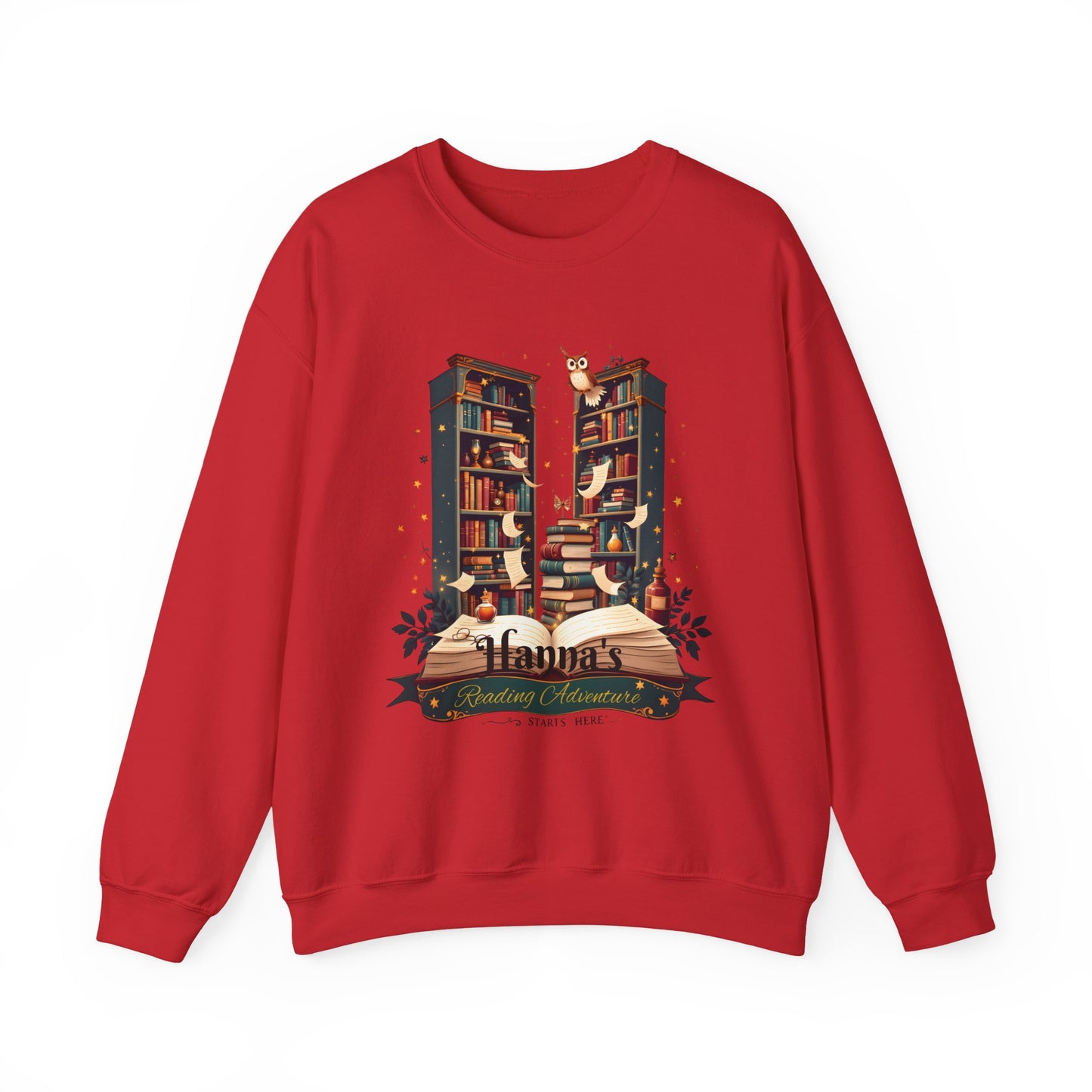 Personalized Book Lover Sweatshirt,Custom Name Reading Adventure Gift, Cozy Bookish Sweater, Reading Nook Aesthetic Pullover,bookworm gifts