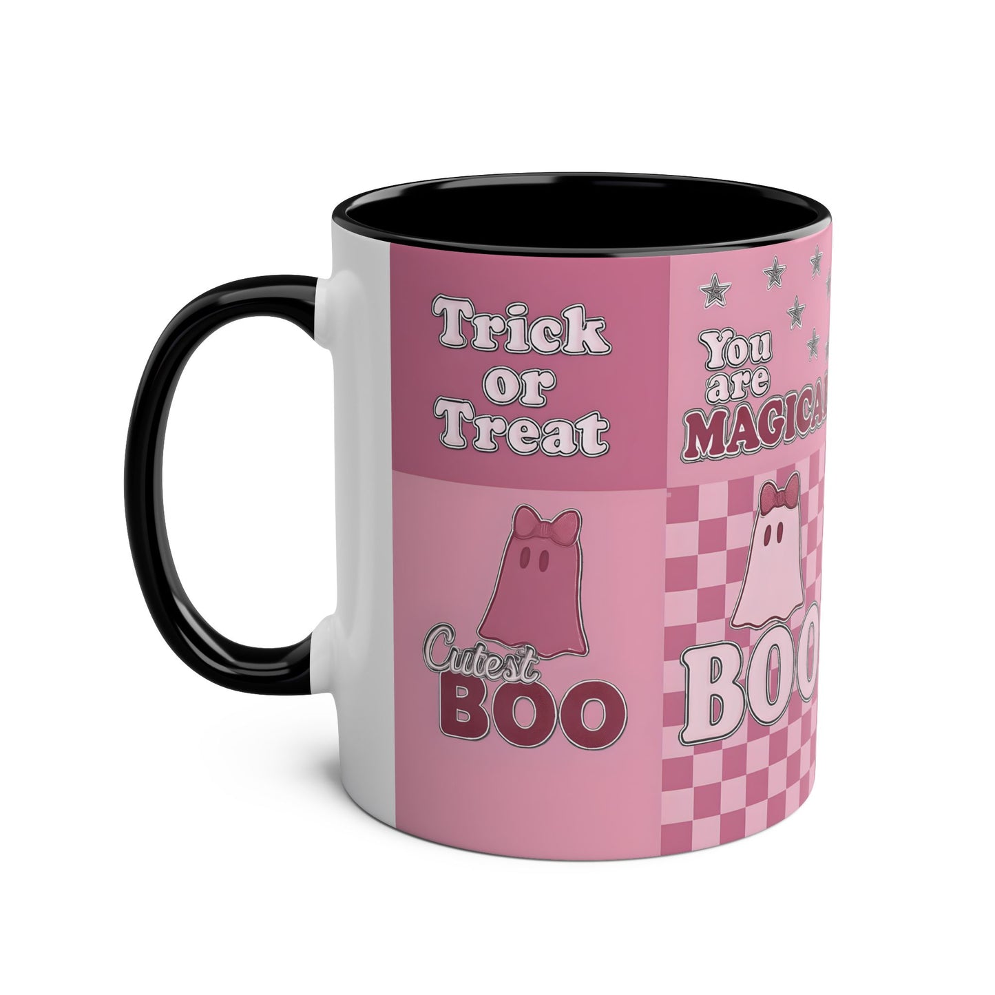 Pink Ghosty Boo Mug, this ghost mug is the embodiment of a cute Halloween mug, bringing the festive spirit to your morning brew.