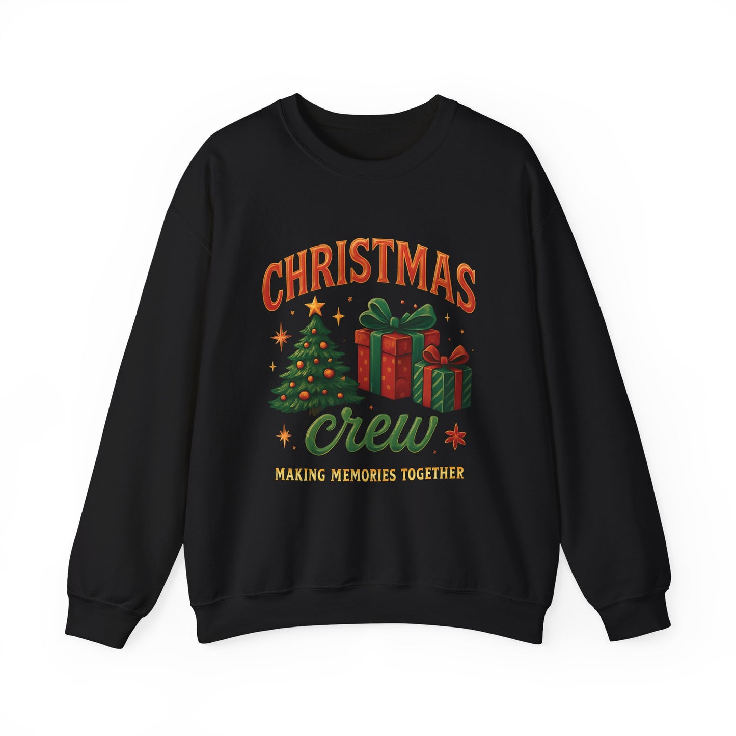 Festive Christmas Crew Sweatshirt, This cute winter shirt captures the essence of cheerful gatherings and joyful xmas jumper day celebrations.