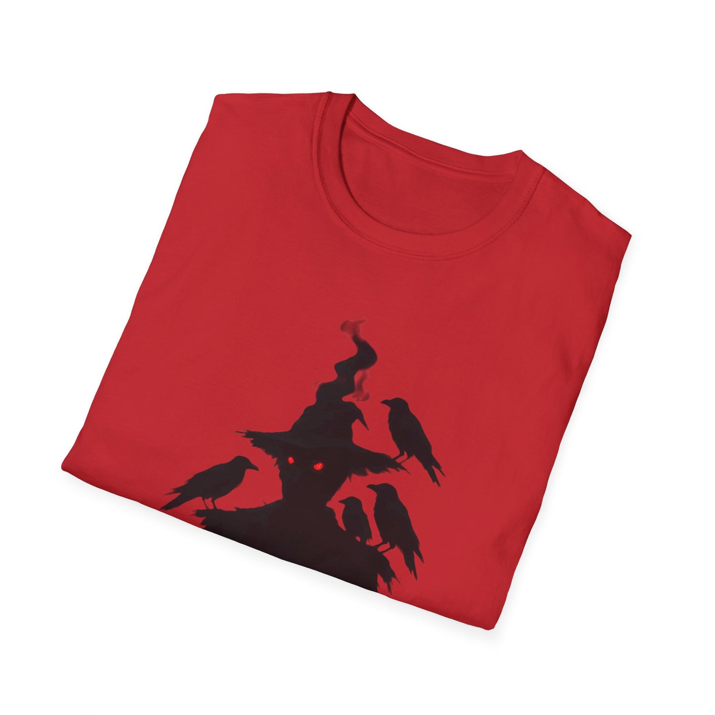 Scary Scarecrow Tee,This Halloween shirt captures the essence of the season with a mesmerizing scarecrow design, blending the line between spooky and stylish.
