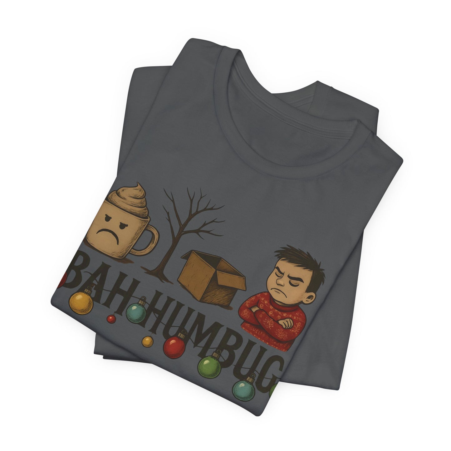 Bah Humbug T-Shirt, Secret Santa Gift, Whether it's a witty secret Santa exchange or a quirky staff gift, this Bah Humbug tee is a memorable addition to any collection.