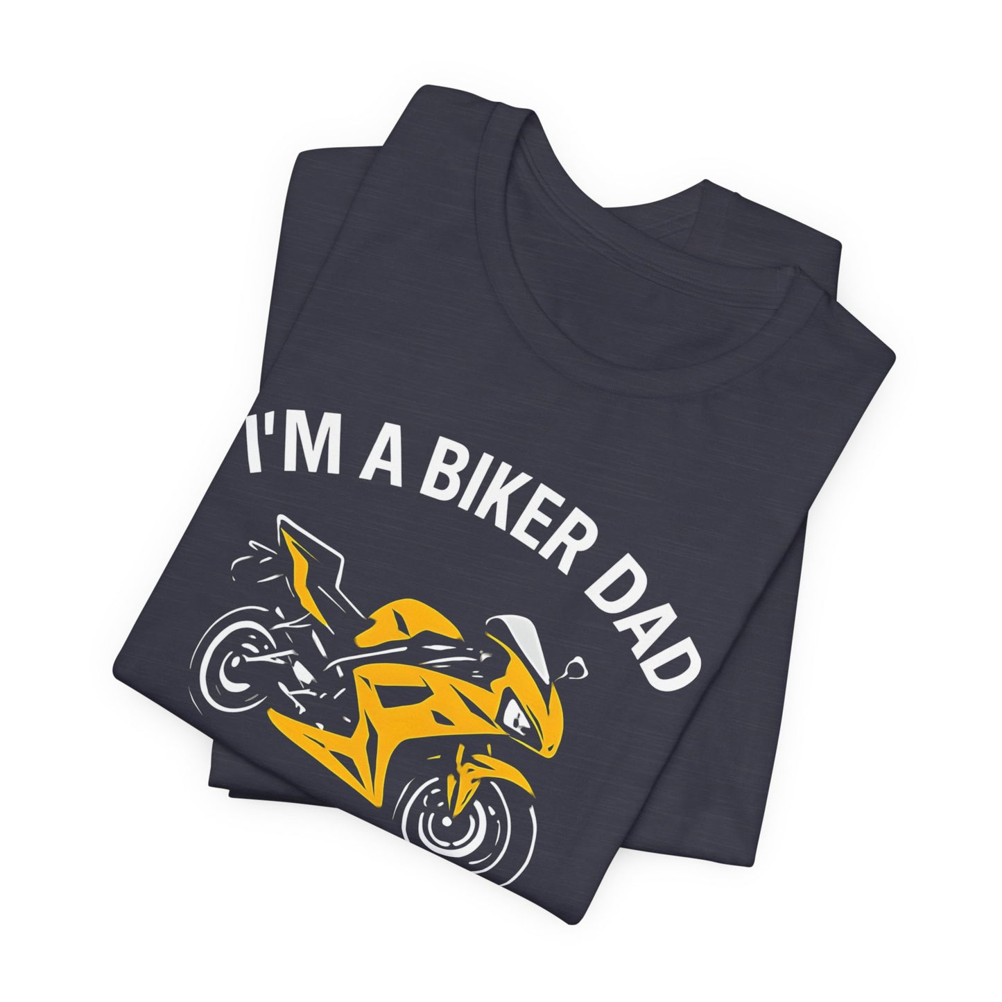 Biker Dad T-shirt, This tee is a fantastic choice for anyone who loves the biker lifestyle or simply appreciates casual, stylish apparel. It's especially relevant for Father's Day, birthdays, or any celebration.