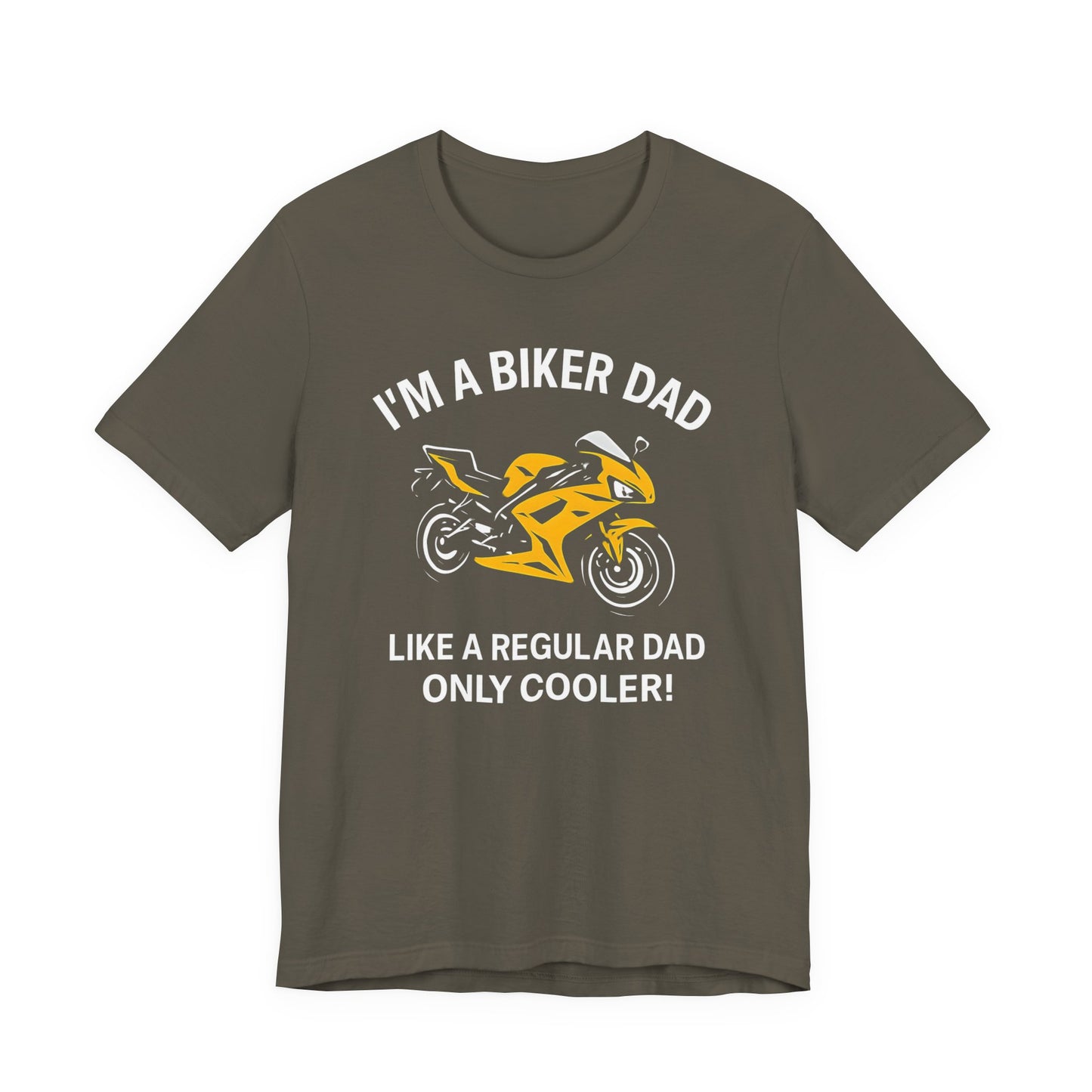 Biker Dad T-shirt, This tee is a fantastic choice for anyone who loves the biker lifestyle or simply appreciates casual, stylish apparel. It's especially relevant for Father's Day, birthdays, or any celebration.